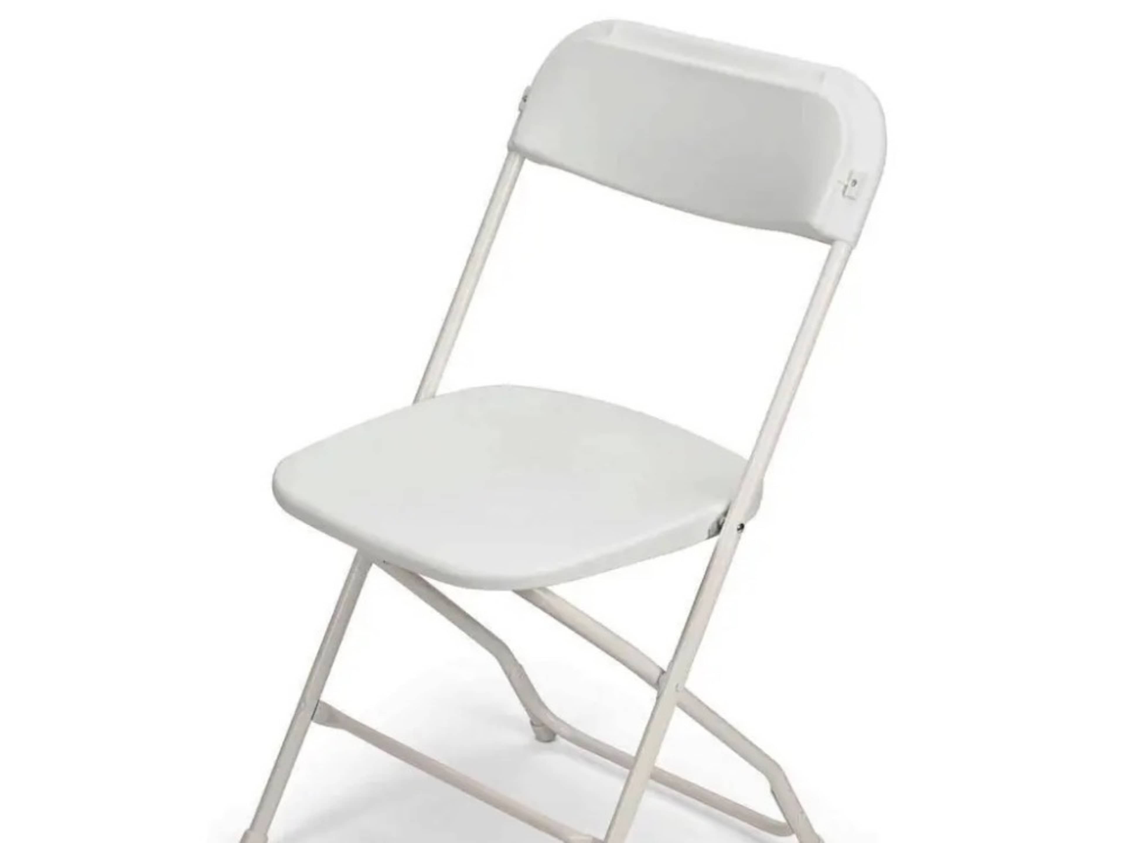 white folding chair