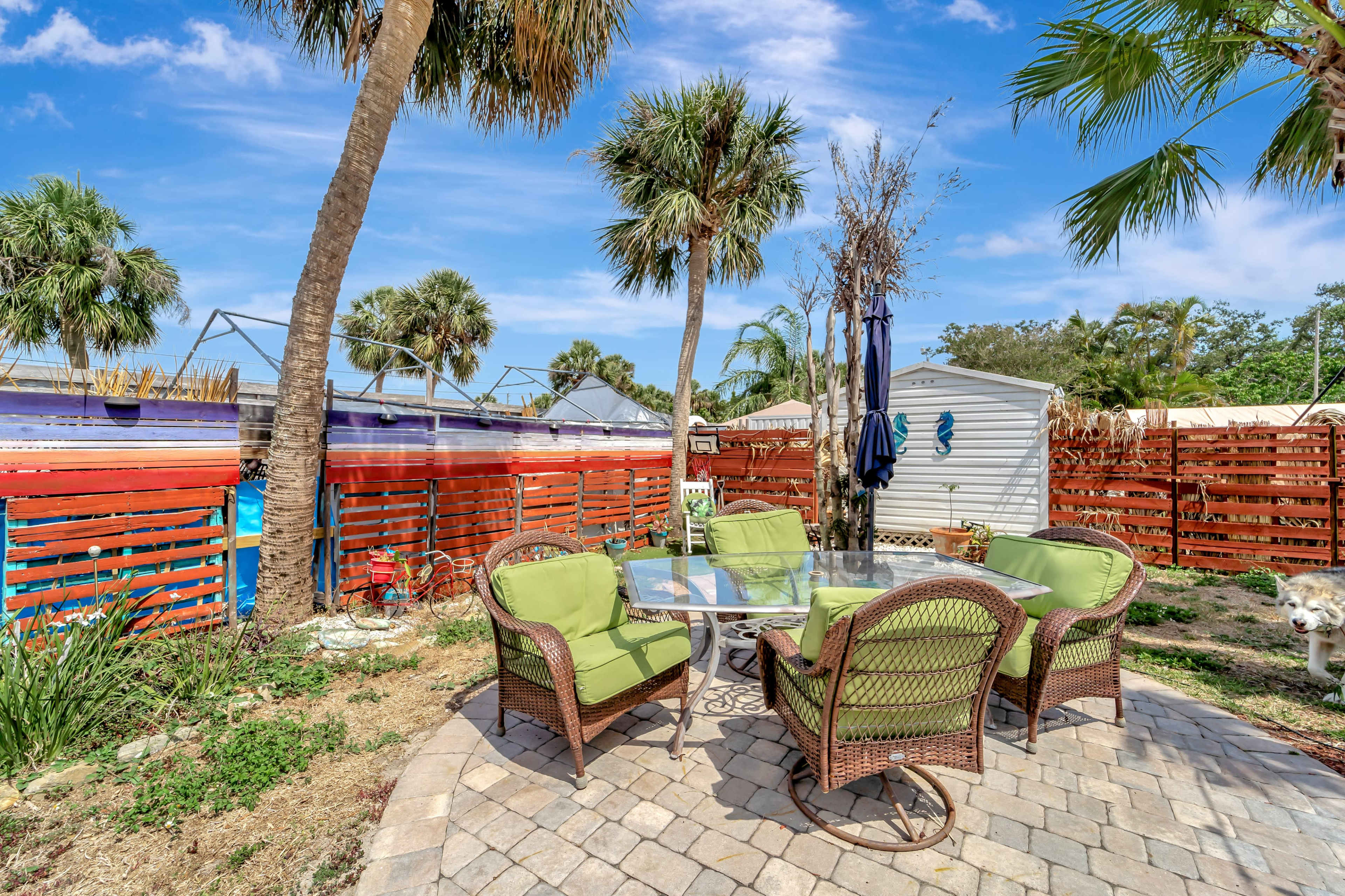 Coastal community tropical garden micro-resort w/ private lagoon pool + tiki bar + garden/dining  + outdoor kitchen Image in South Venice, South Venice, FL