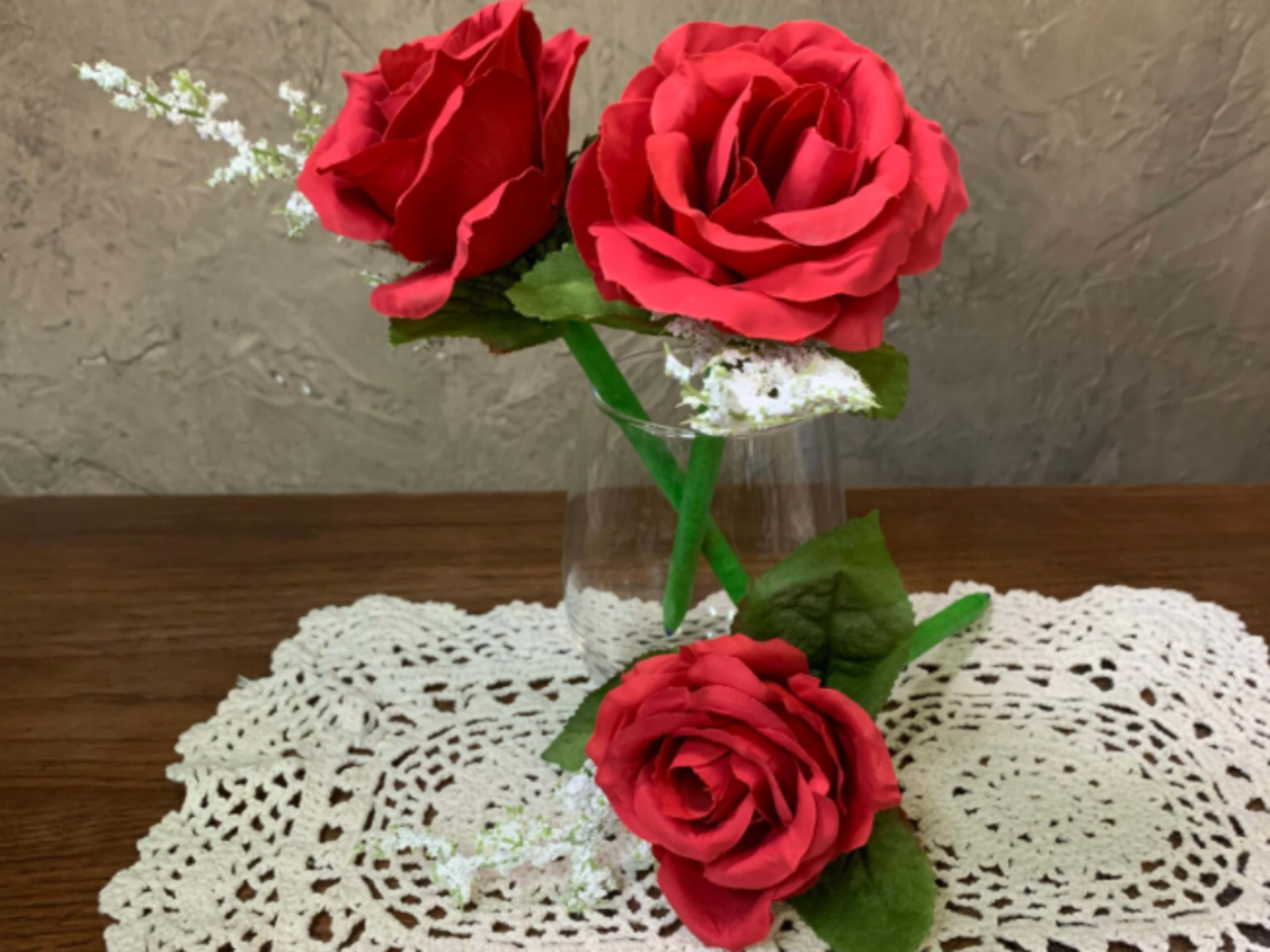 Red Rose Flower Pens