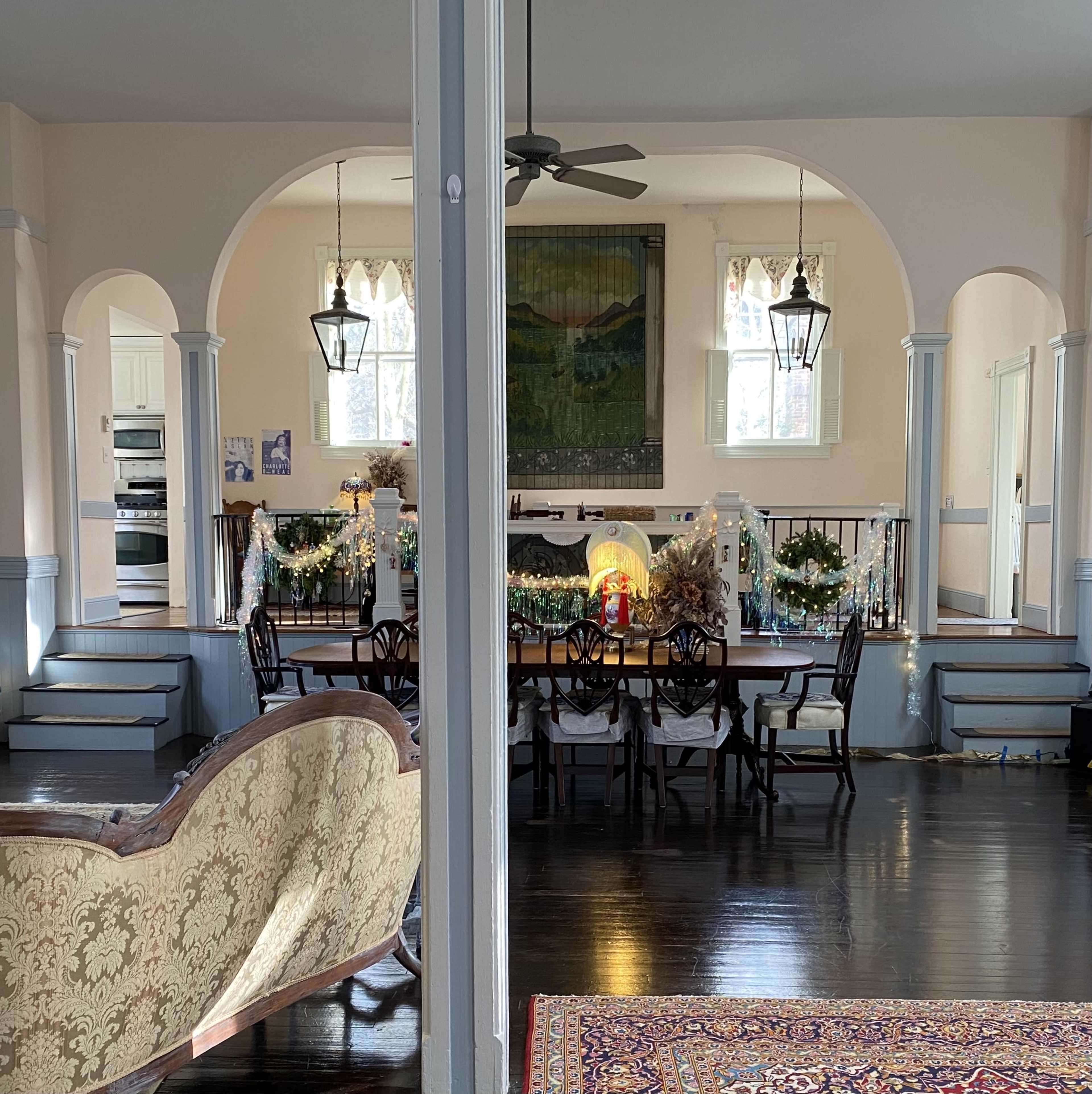 Church-like historic home with sanctuary cathedral ceilings and stage - near picturesque Gwynn Falls Image in Dickeyville, Gwynn Oaks, MD