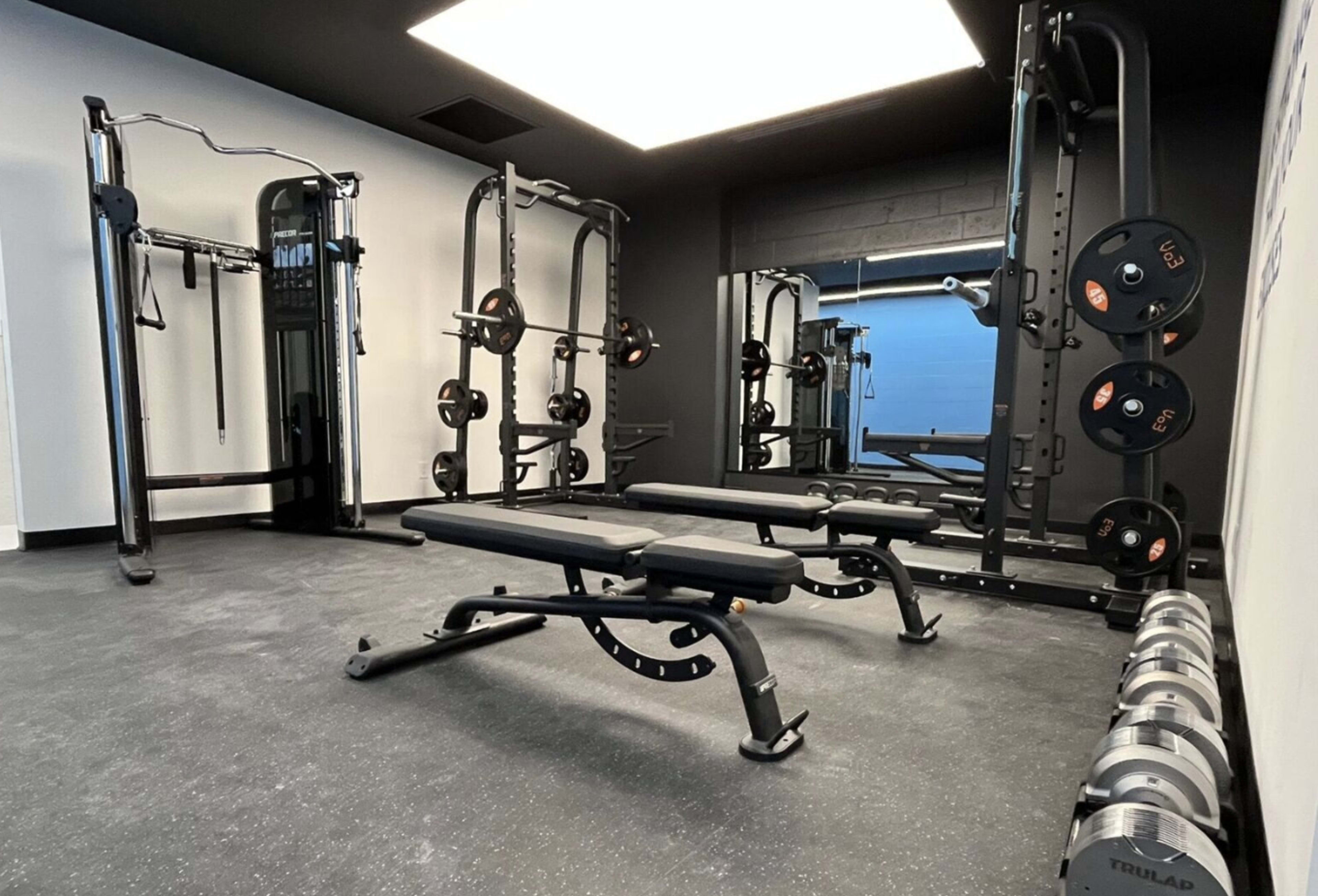 Sleek Fitness Studio With Modern Custom Lighting and Top-Notch Equipment Image in Niagara, Toronto, ON