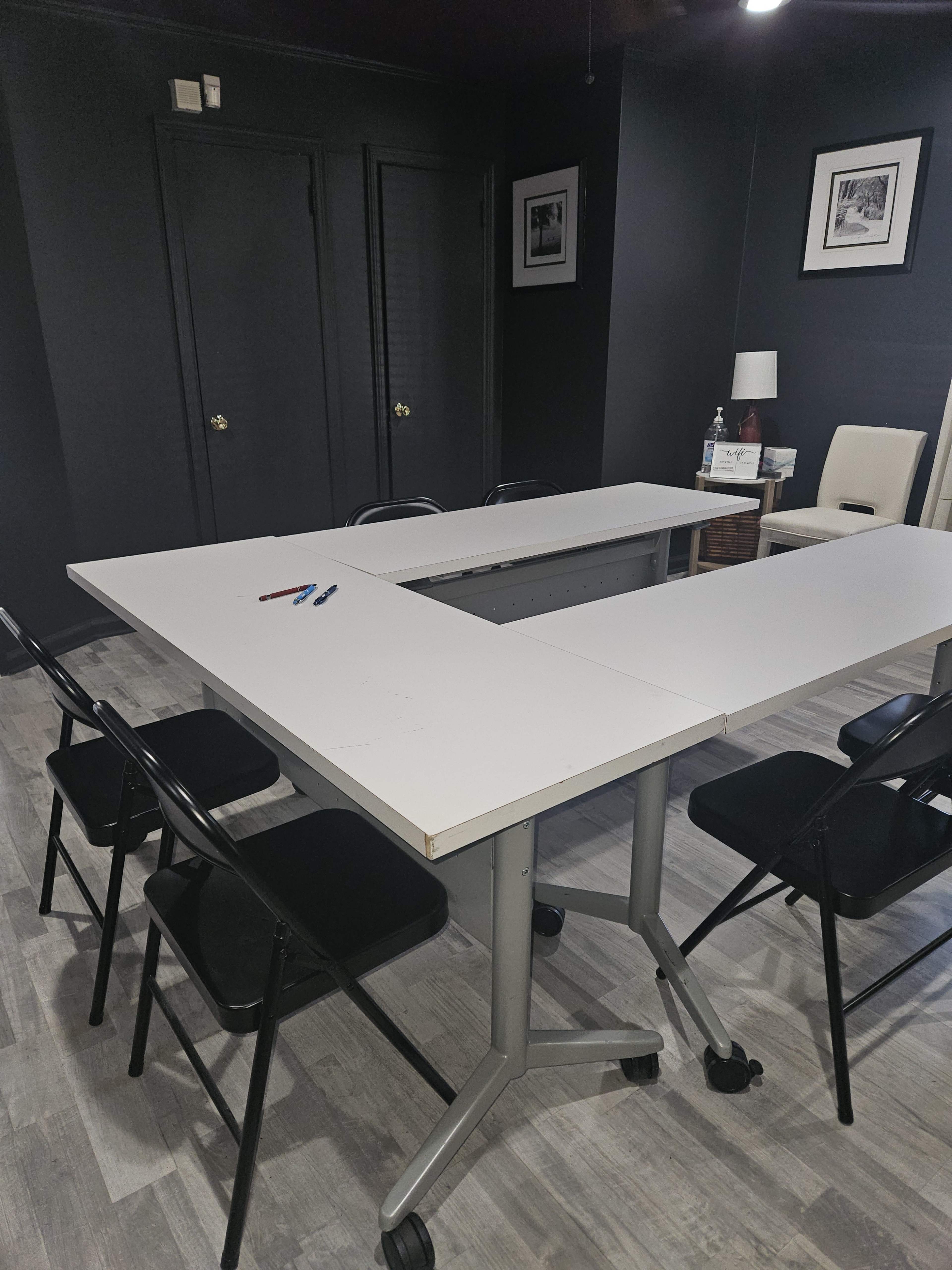 Multi Use office and meeting spaces with a laid back vibe. This space is perfect for meetings, brainstorming sessions and group gaming.  Nurture your well-being while you grow your brand. Image in Lithia Springs, Lithia Springs, GA
