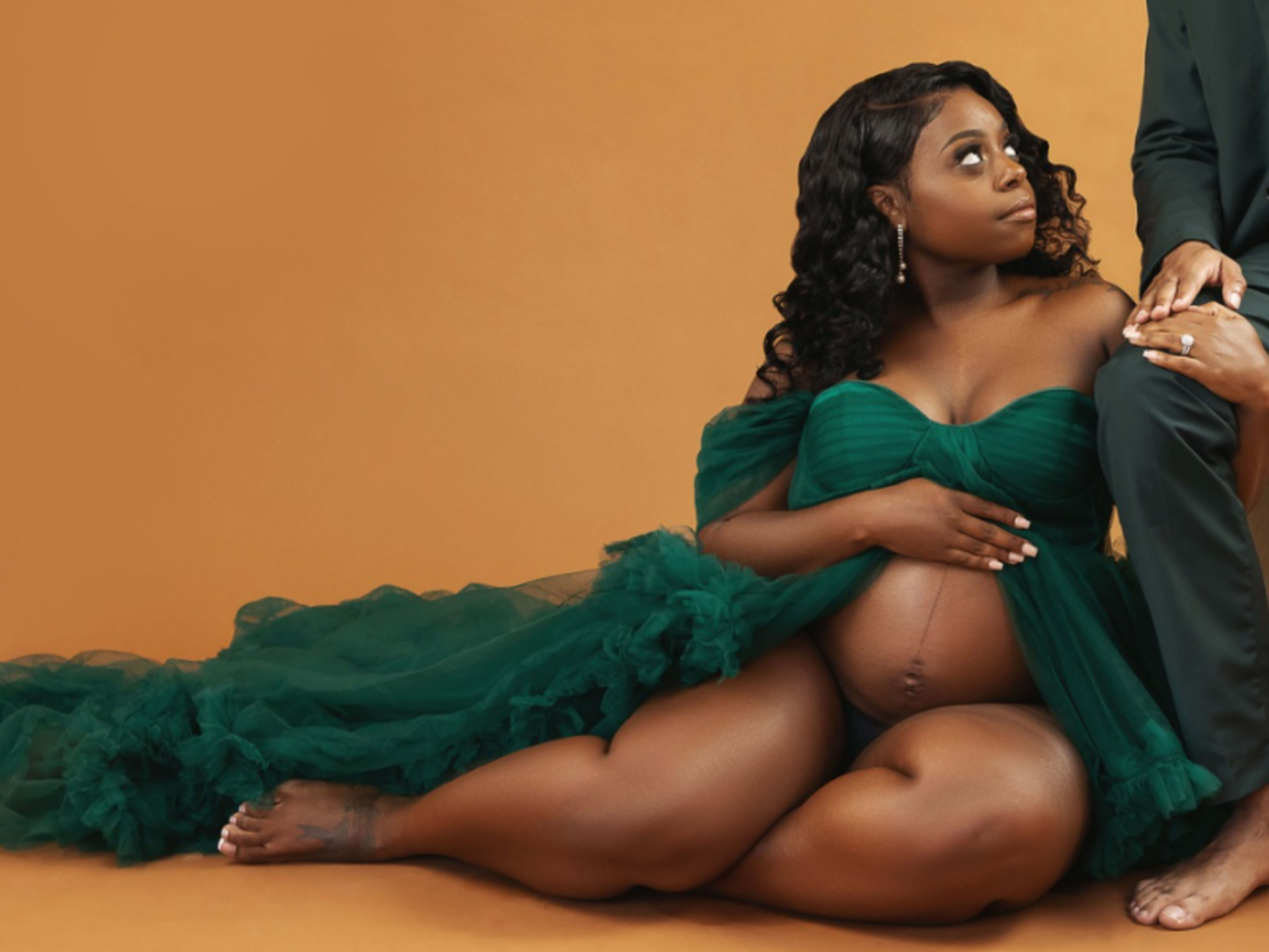 Dark Green Maternity Dress