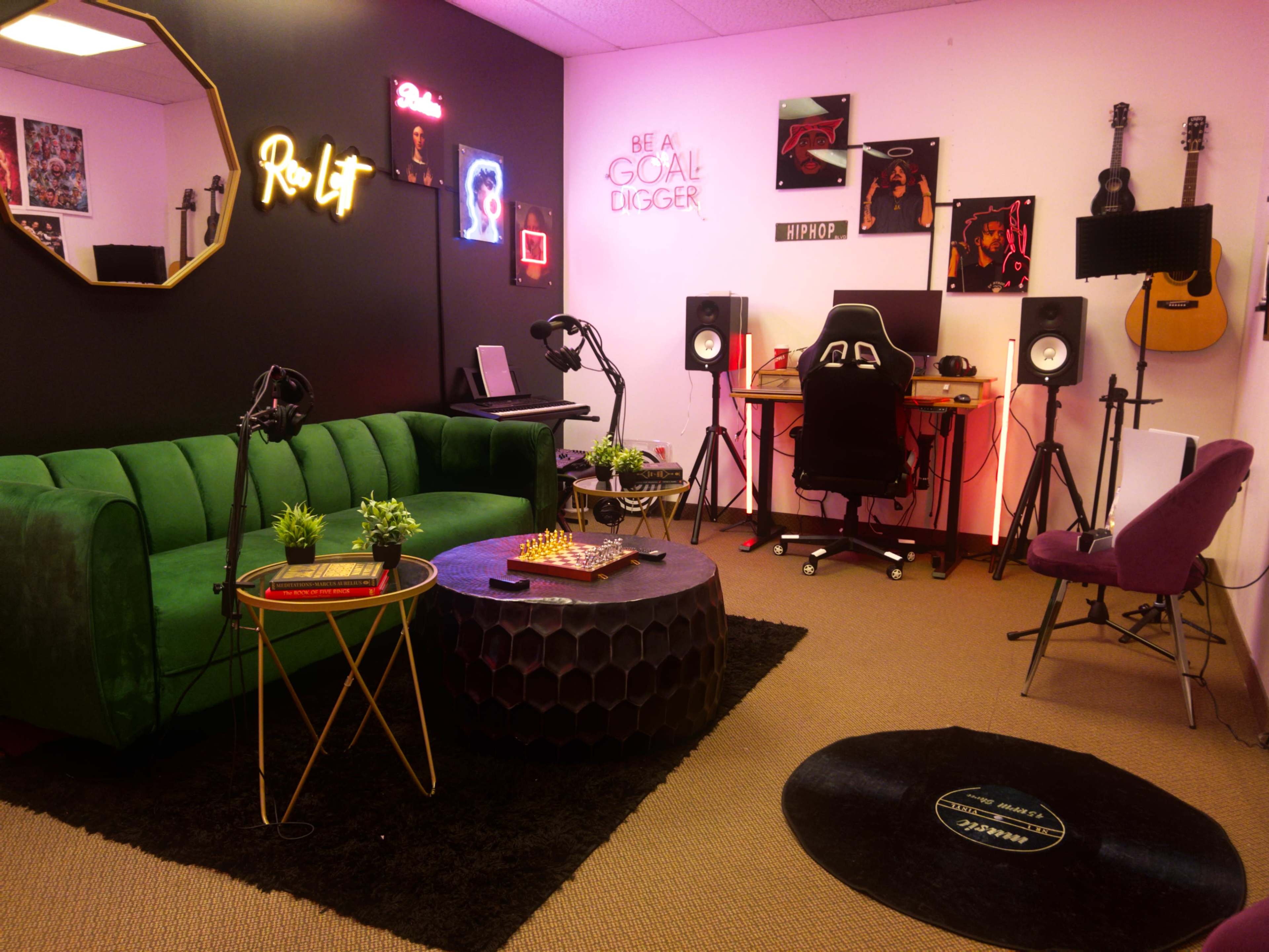 Neon-Lit Multipurpose Studio Loft with Retro Phone Booth Image in Brampton, Brampton, ON