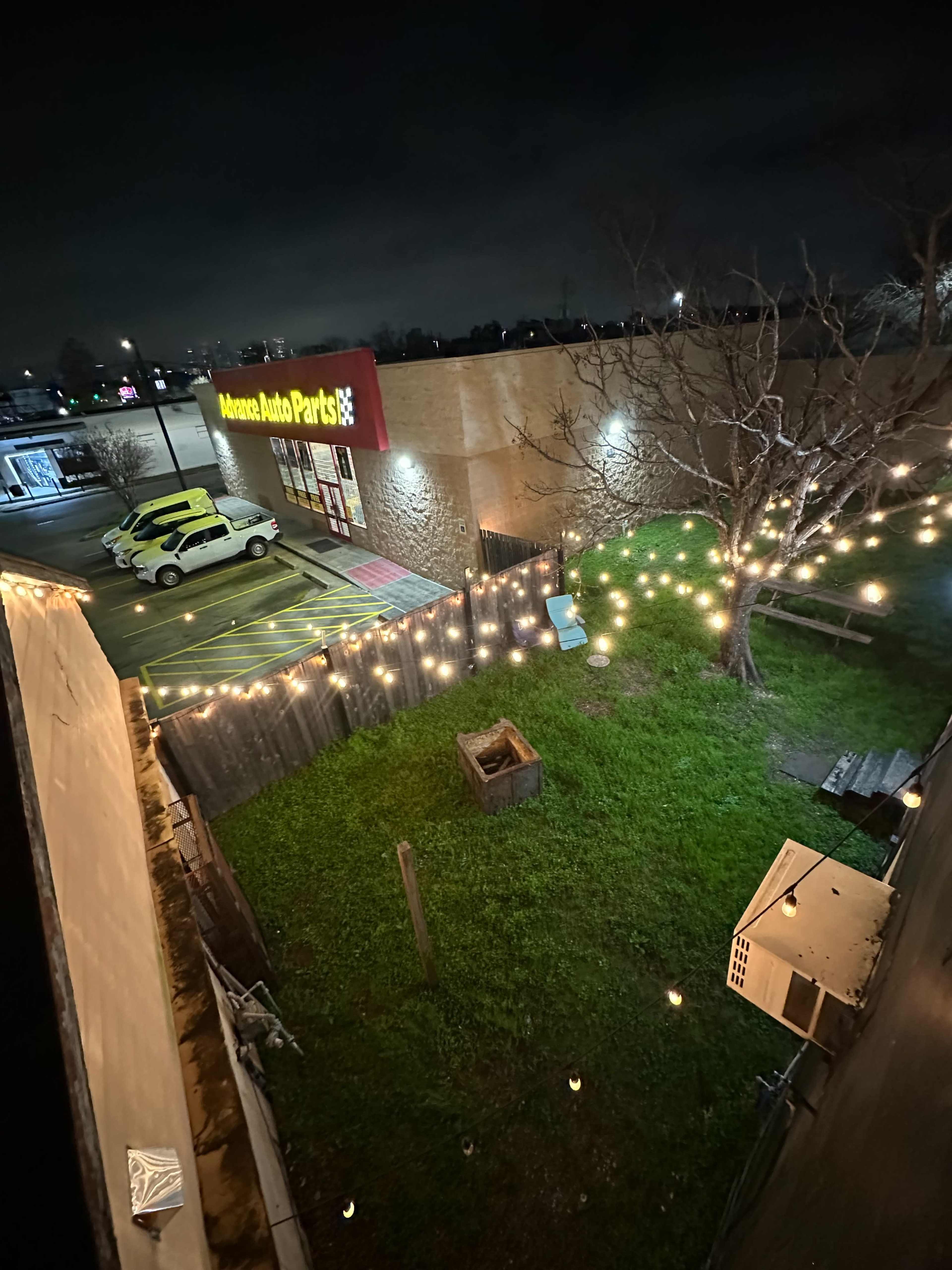 Rooftop Deck with Skyline View and Backyard with Stage Image in Greater Eastwood, Houston, TX