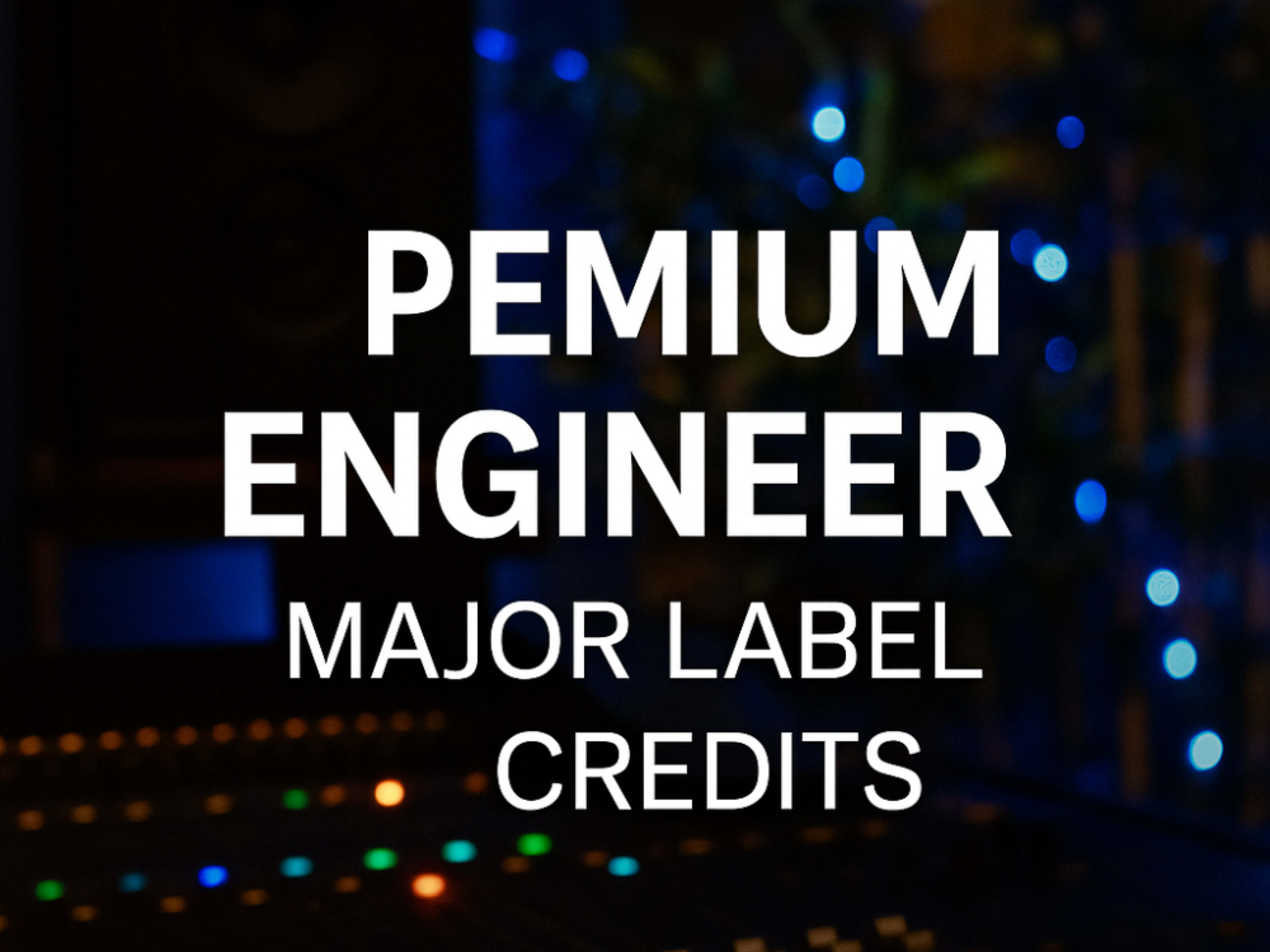 Premium Engineer (Major Label Credits) - $60/hr
