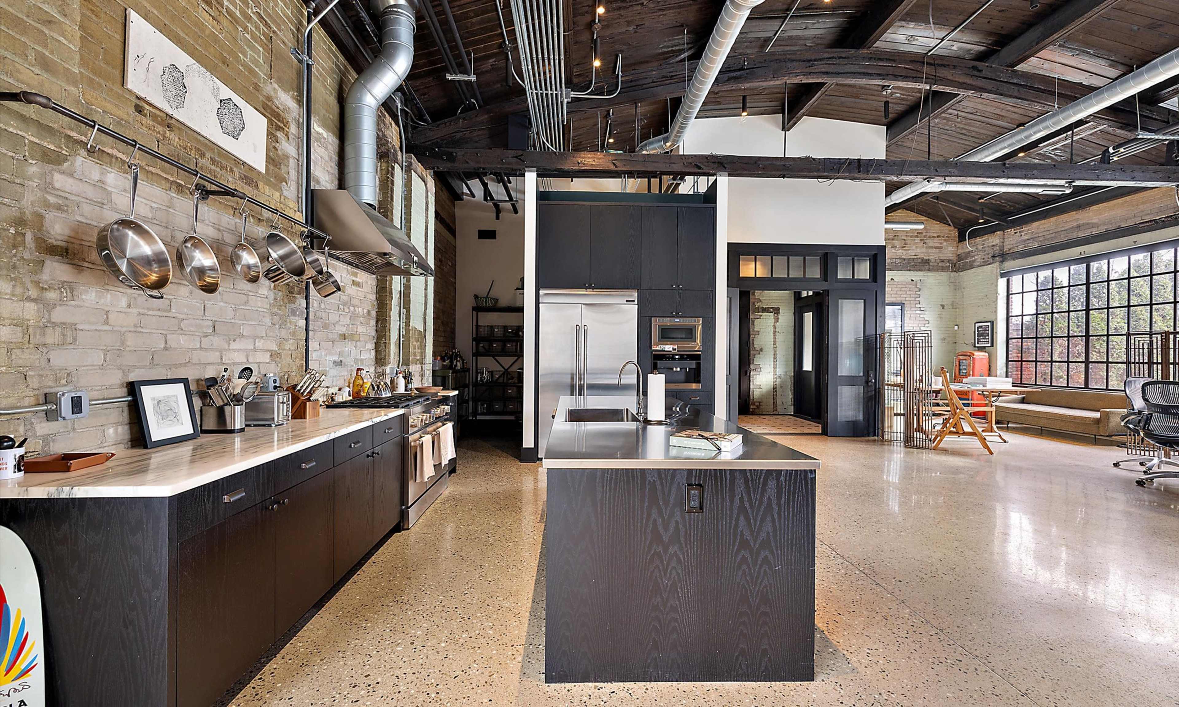 Design-Forward Industrial Loft with Outdoor Patio and Lawn for Supper Clubs, Shoots, and Brand Events in the Heart of Detroit, Michigan. Image in Woodbridge, Detroit, MI