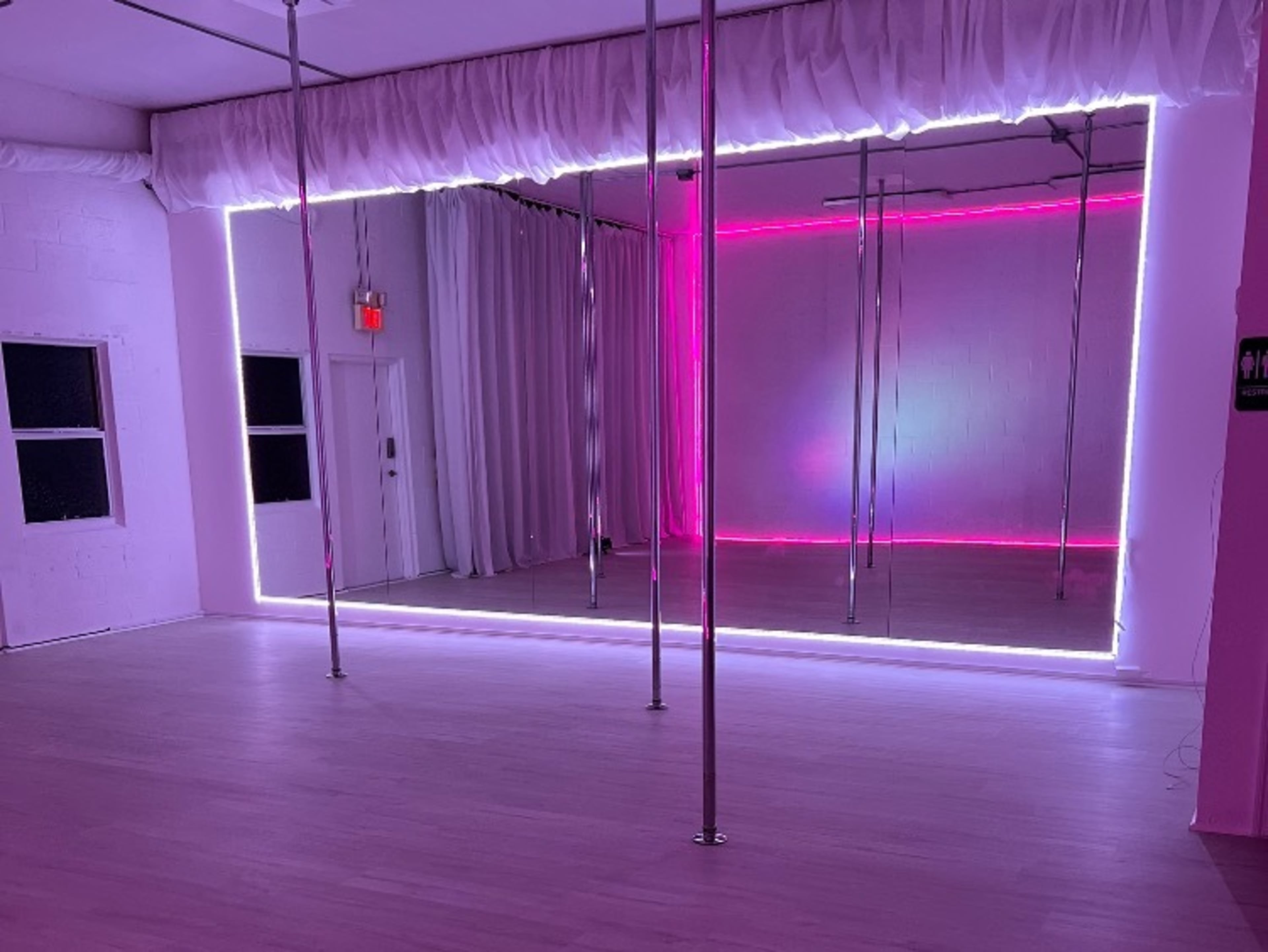 Neon pole room