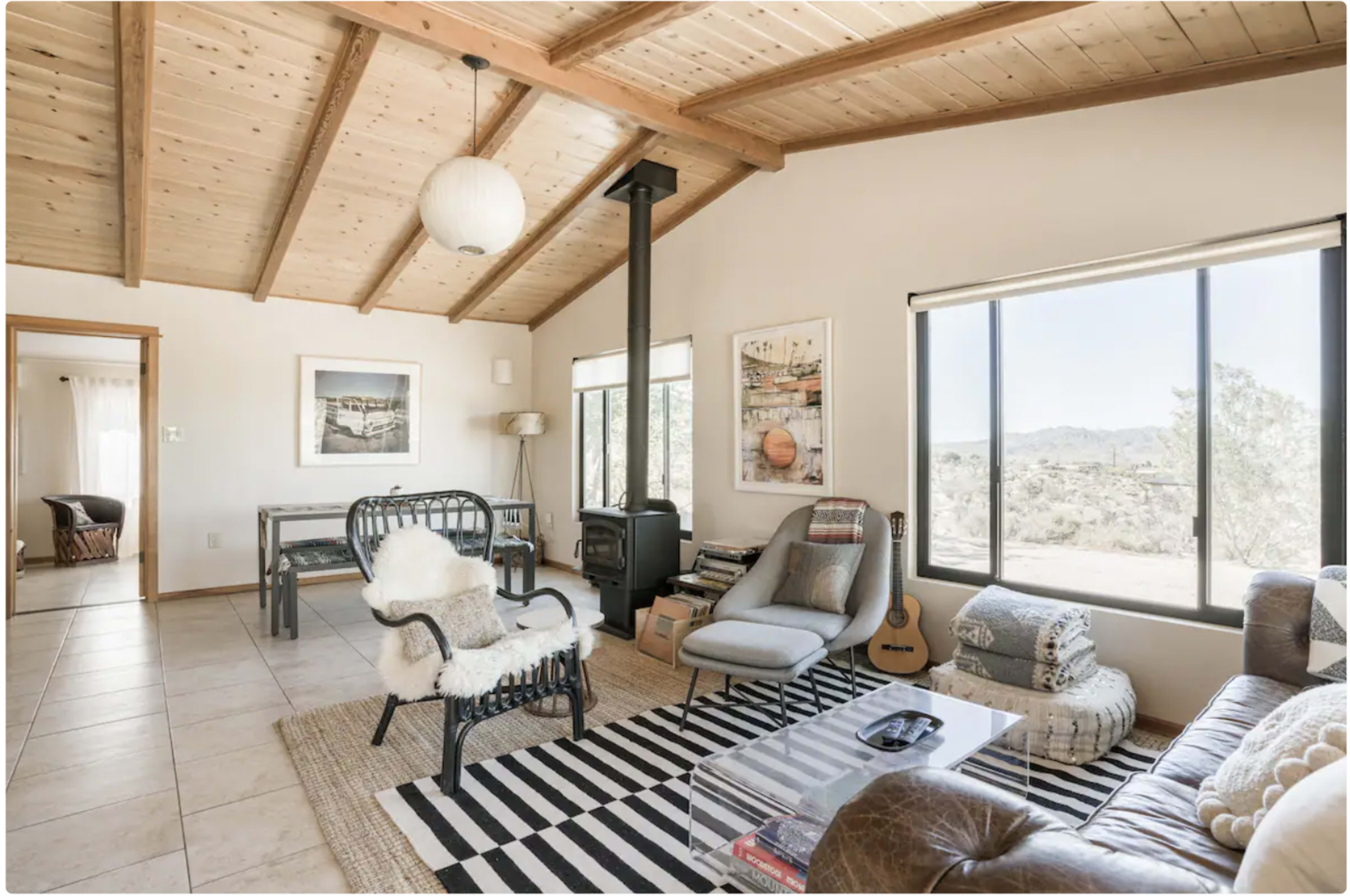 Desert Ranch style home with mountain and desert views, Joshua Tree, CA |  Production | Peerspace, image size:3840x2550