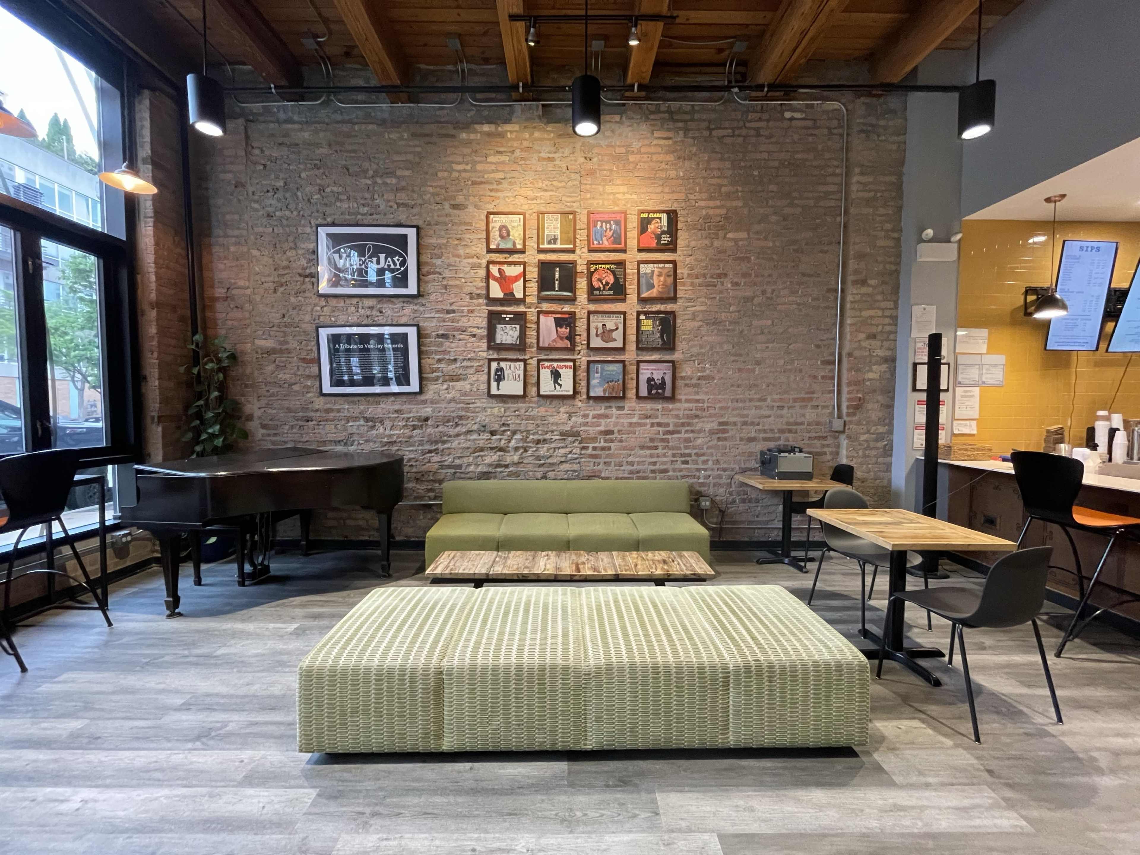 Downtown Coffee Shop with Michigan Avenue View Image in Near South Side, Chicago, IL