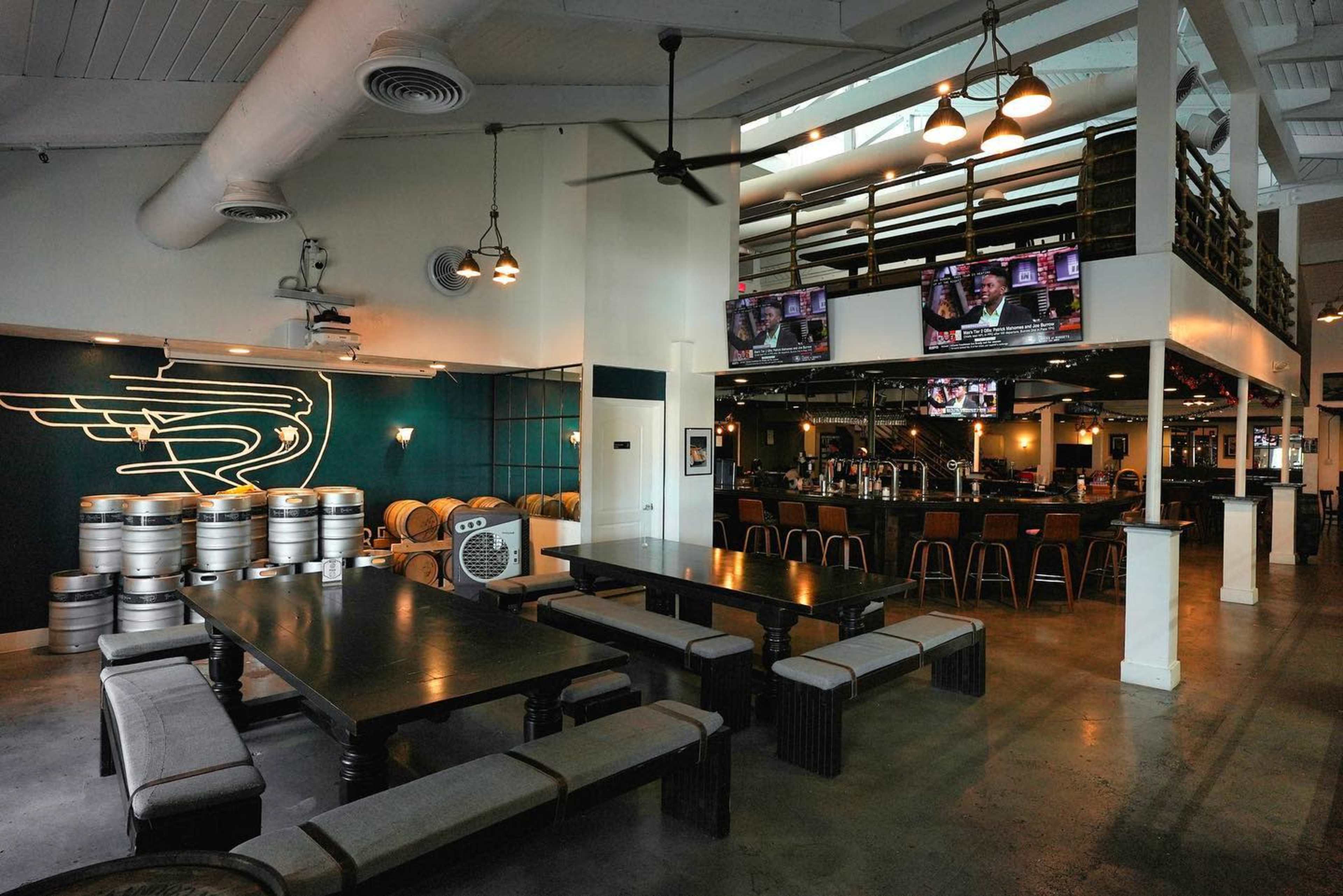 Private loft with bar in a big brewery/sport bar. Image in , Miami, FL