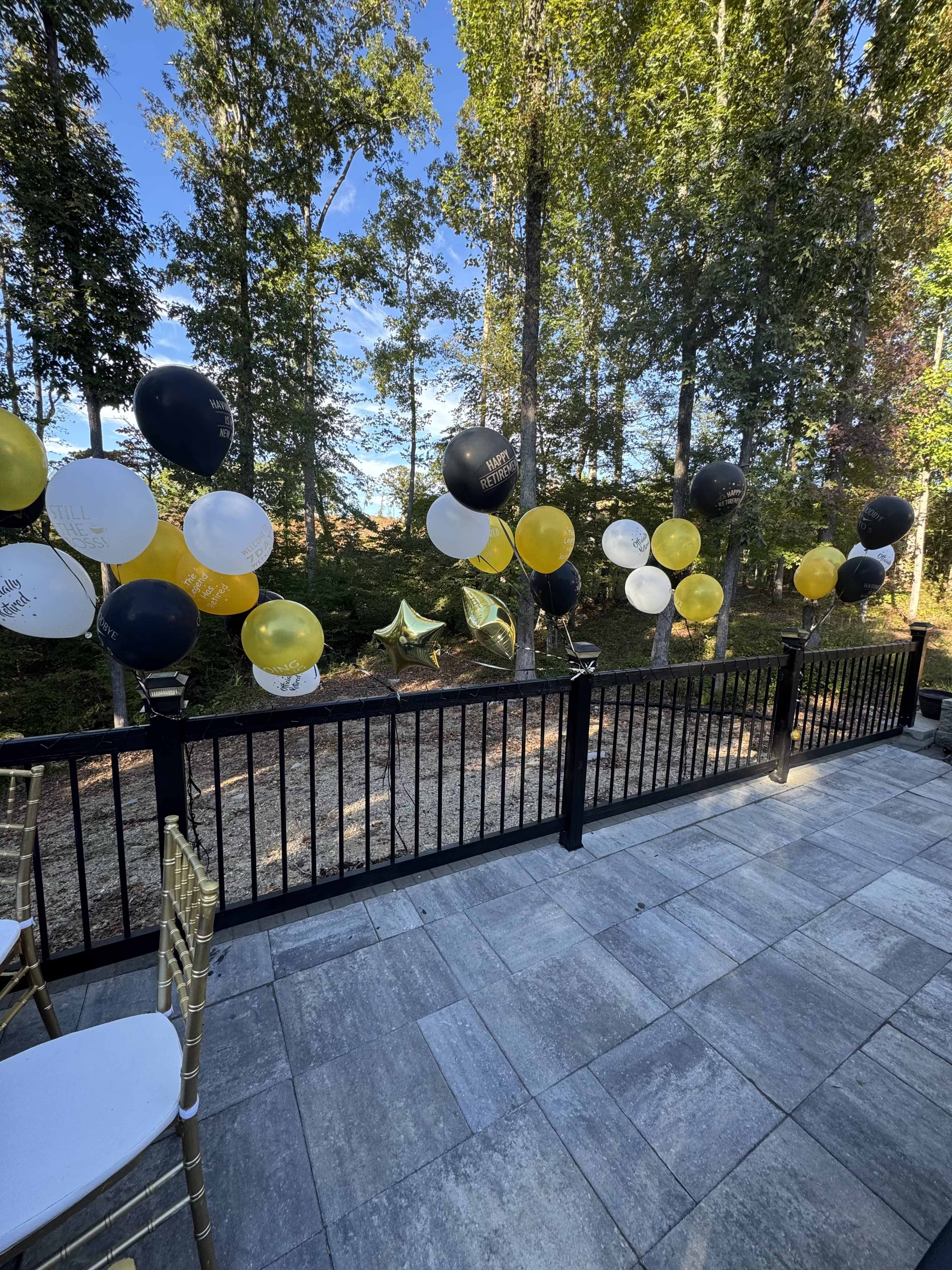 Private spacious 2 level patio with treeline backdrop Image in , HIRAM, GA