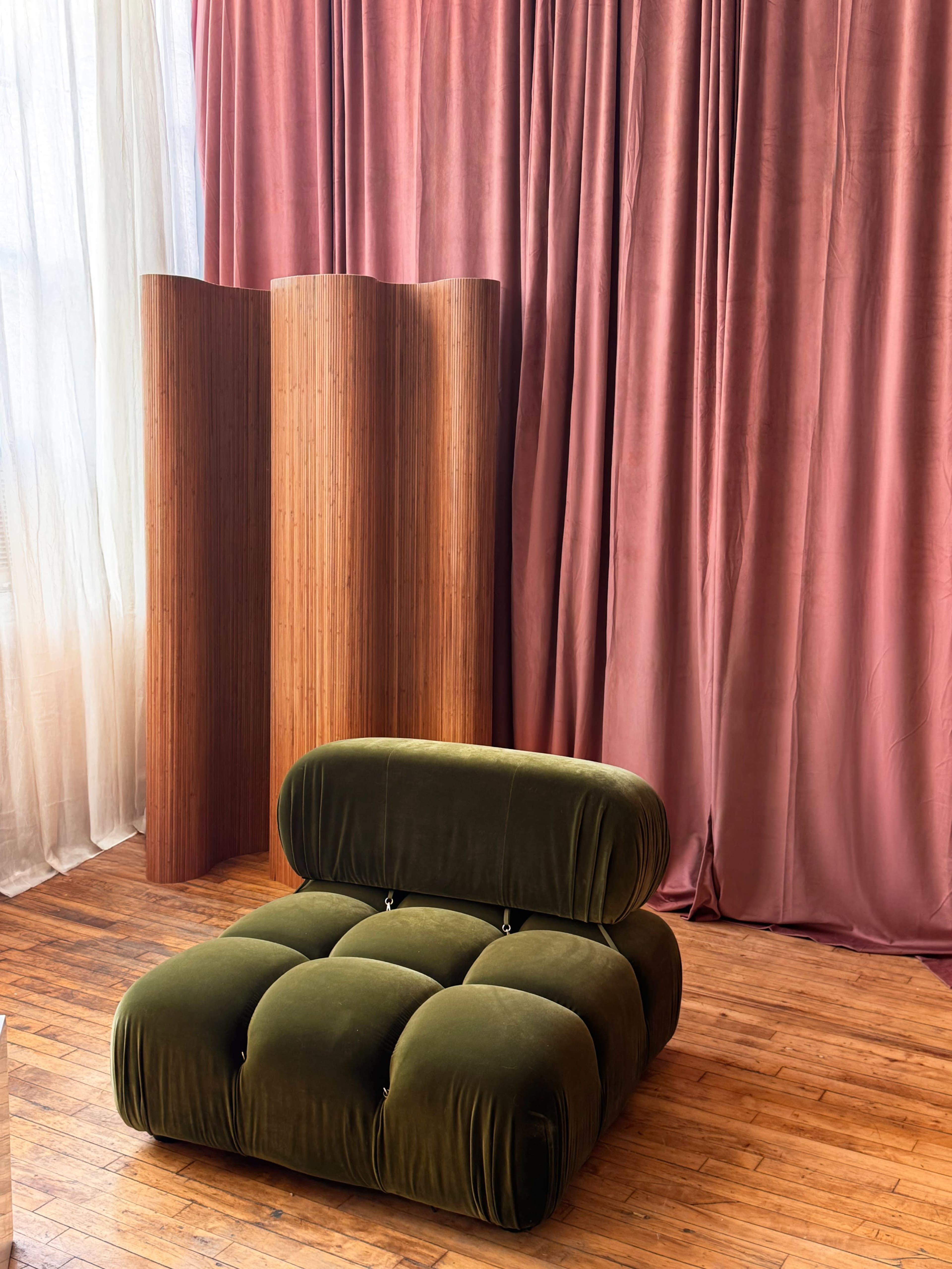 STUDIO CLYX II / Natural Light Loft with Wooden Wall and Modern Furniture Image in Bushwick, Brooklyn, NY