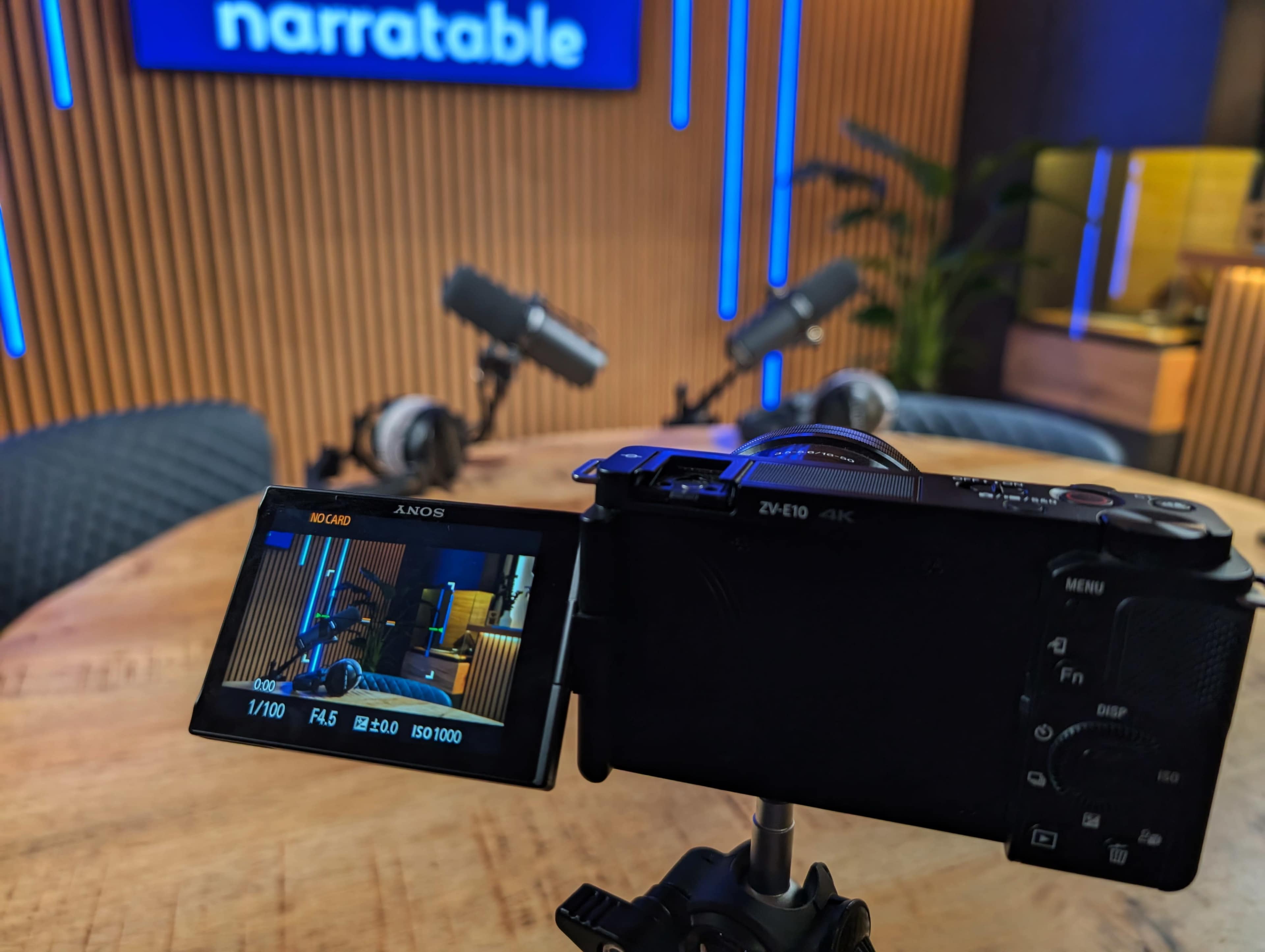 Podcast Studio with numerous environments to record in, including a Bar, Sofa area and a round table complete with TV and RGB lighting for Branding Image in Congleton, Congleton, ENG