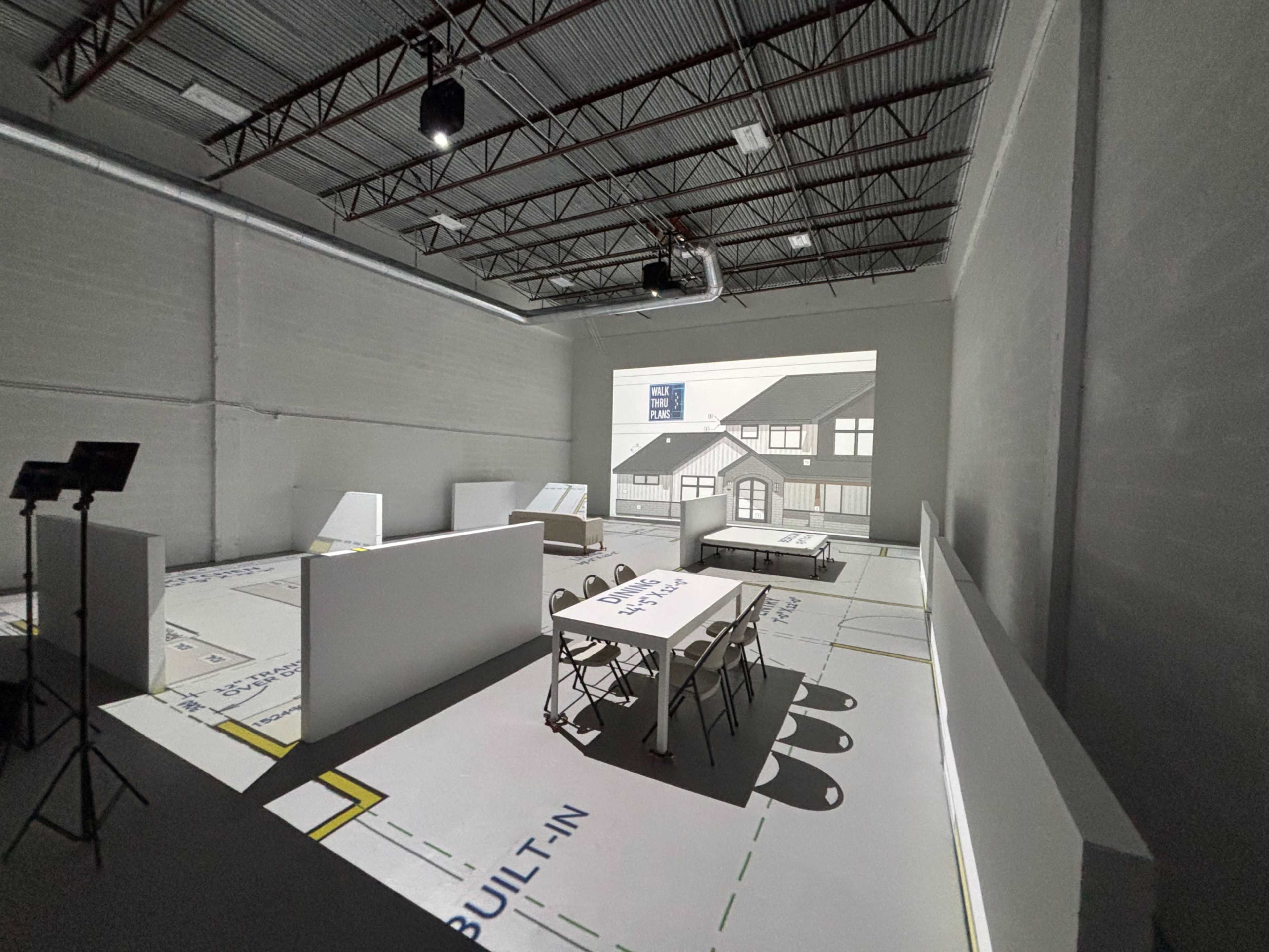 High Ceiling Warehouse with Floor & Wall Projection Image in Doral, Doral, FL