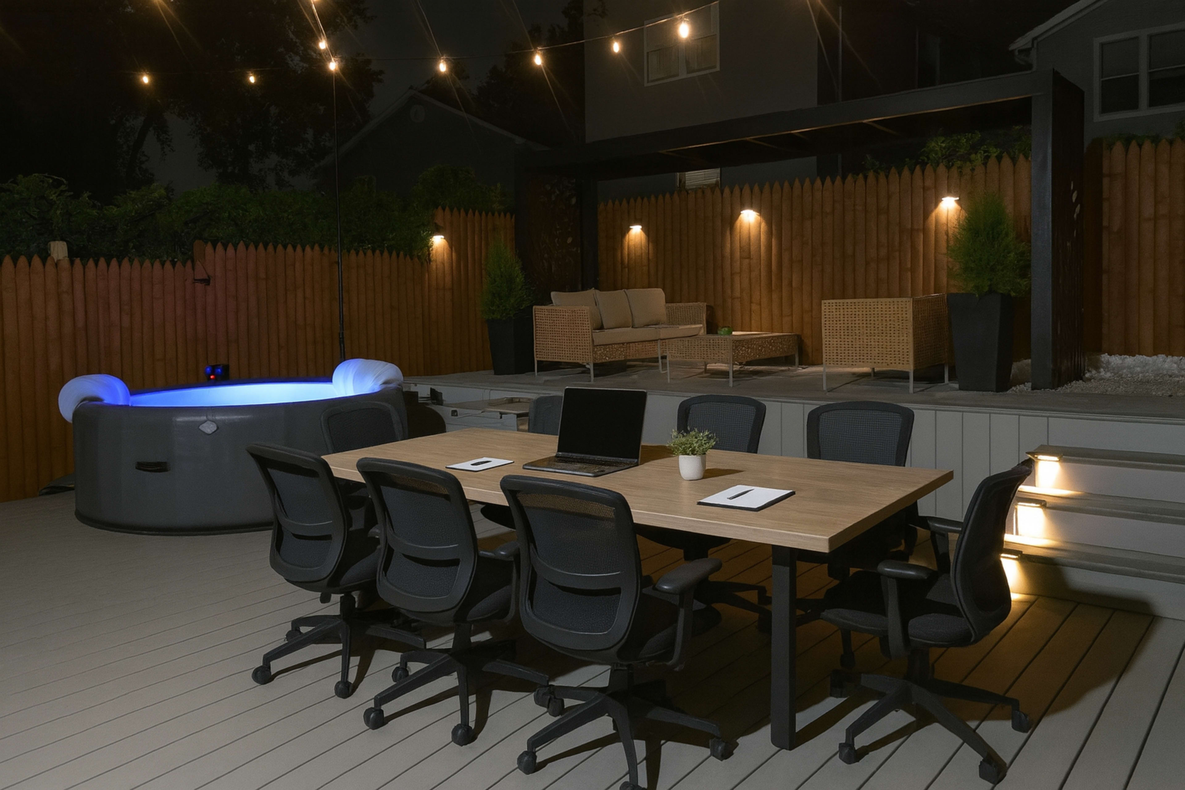 Studio + Hot Tub+Firepit = Funtimes Image in Central Ward, Newark, NJ