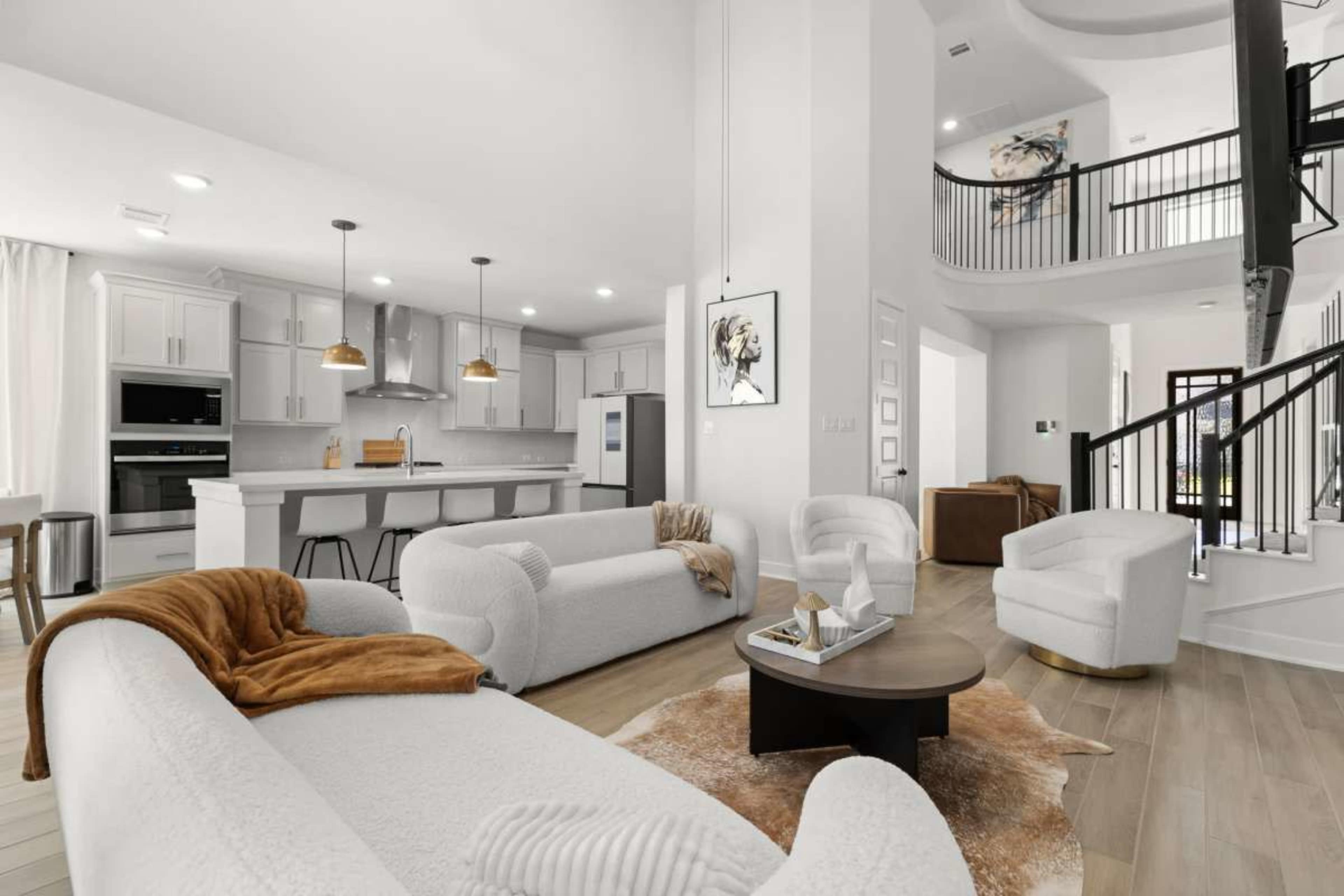 Luxury High End Spiral Staircase Modern Home Image in , Katy, TX