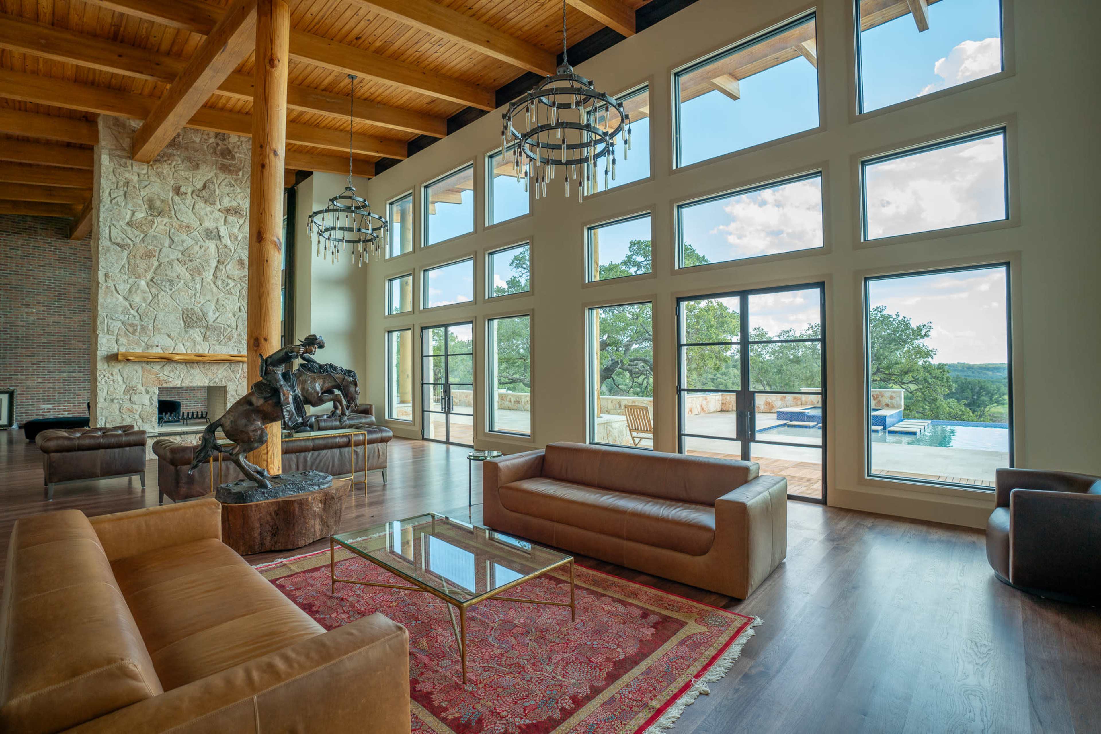 Luxury safari conservation ranch for weddings, corporate retreats, private stays - giraffes, zebras, rhino, 28 species in all Image in , Lometa, TX