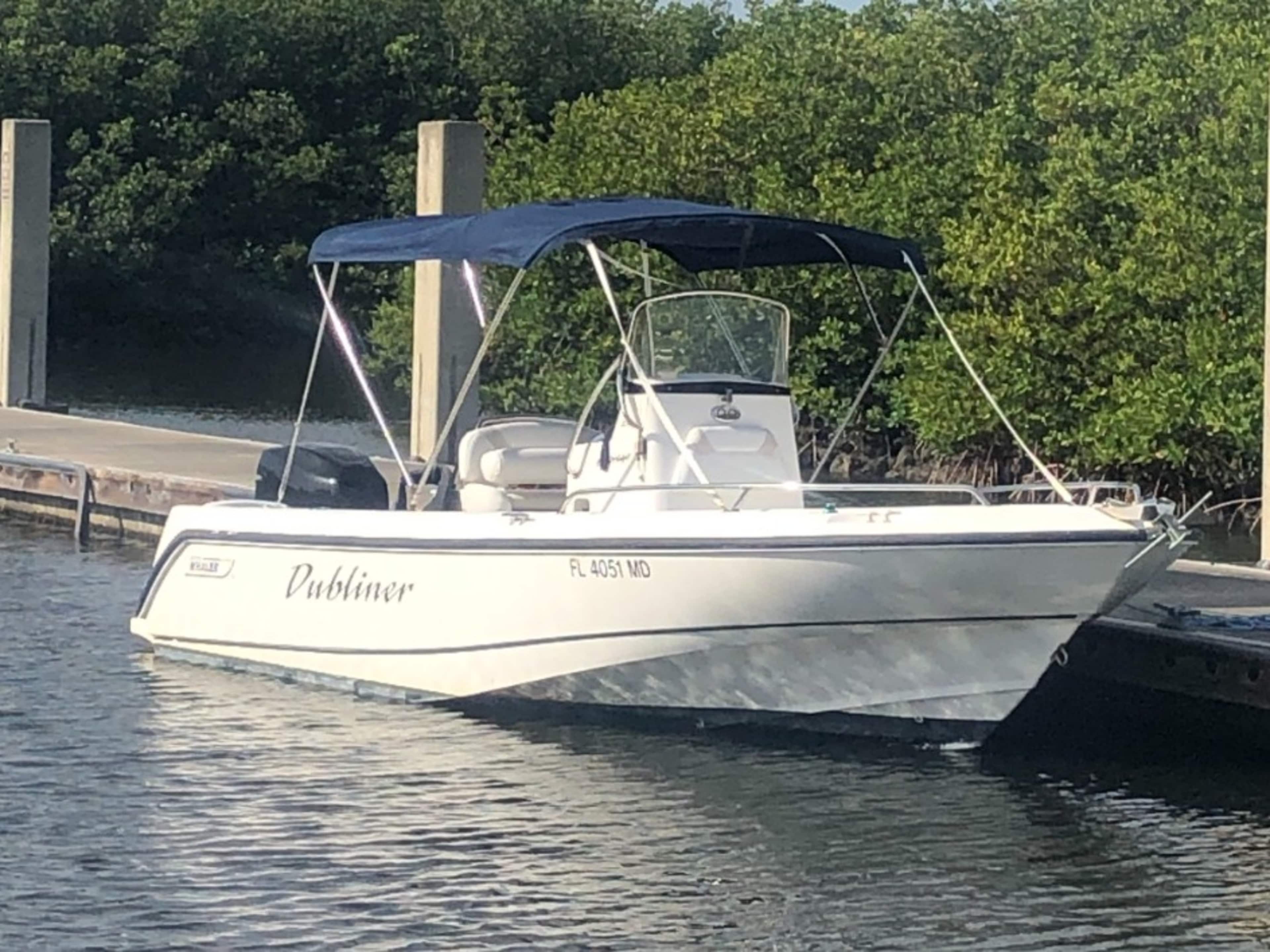 Boat available.  Boston Whaler 21ft