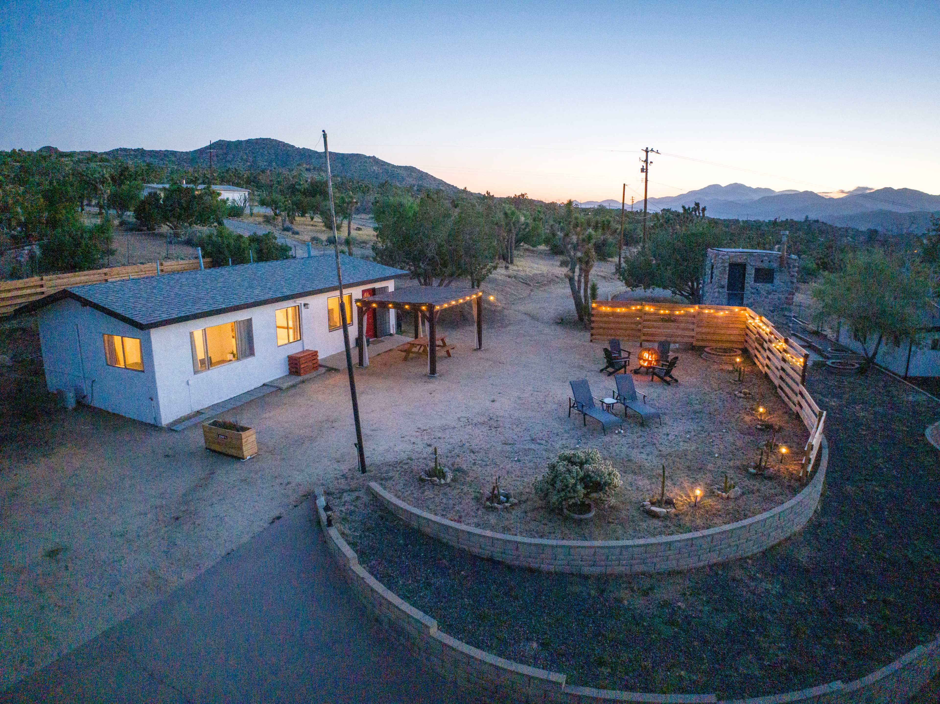 Secluded house, casita and rock tower on 3.5 acres of beautiful hillside desert land with joshua trees Image in Yucca Valley, Yucca Valley, CA