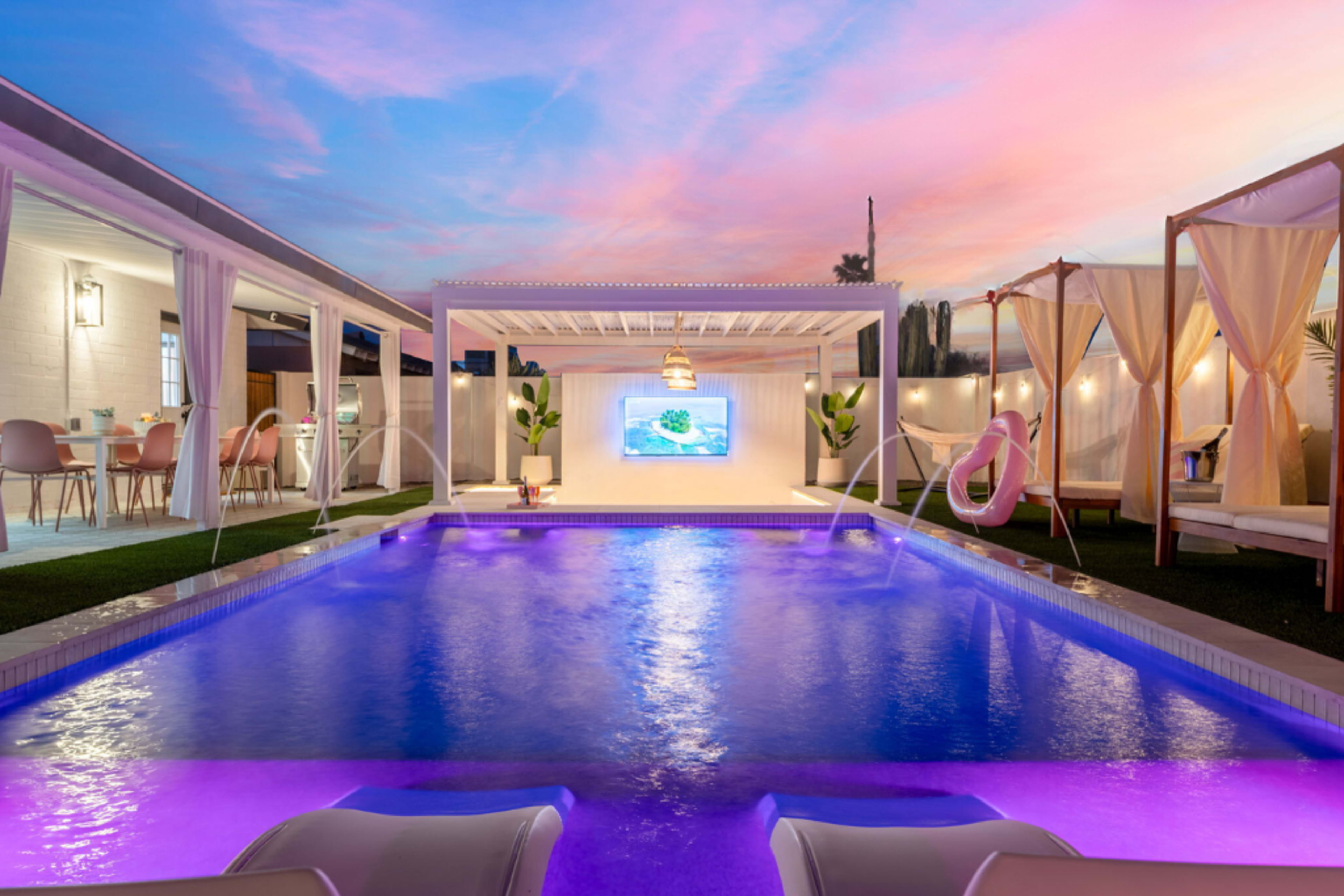 Scottsdales #1 Home: Pink Cabana - Hidden Speakeasy, Karaoke Room & Swim Up Bar! Image in Cox Heights, Scottsdale, AZ