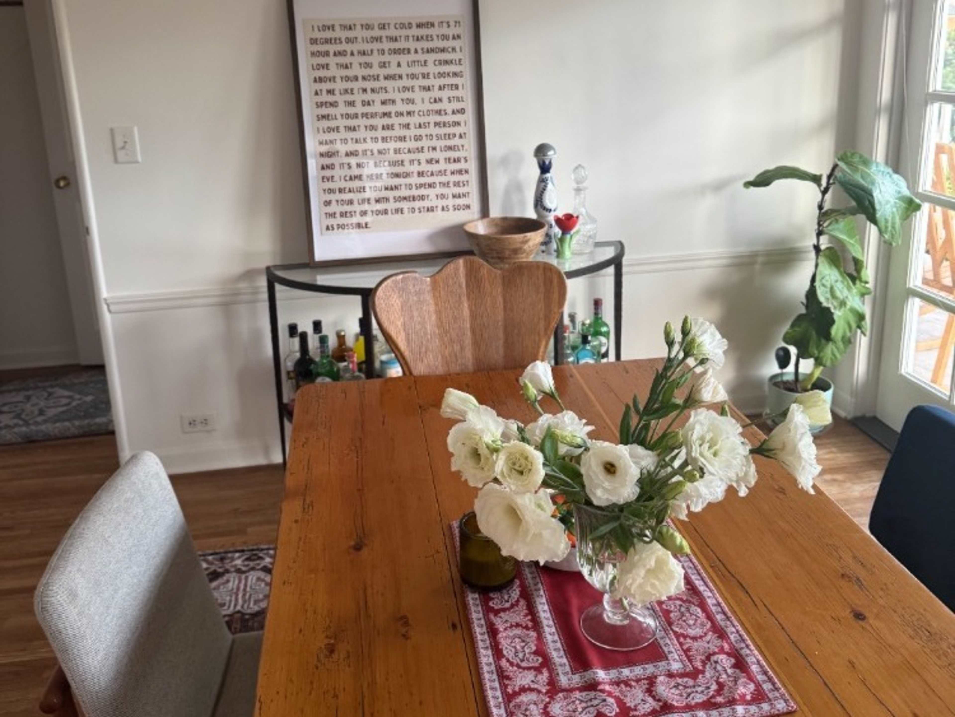 Dining Room as Green Room