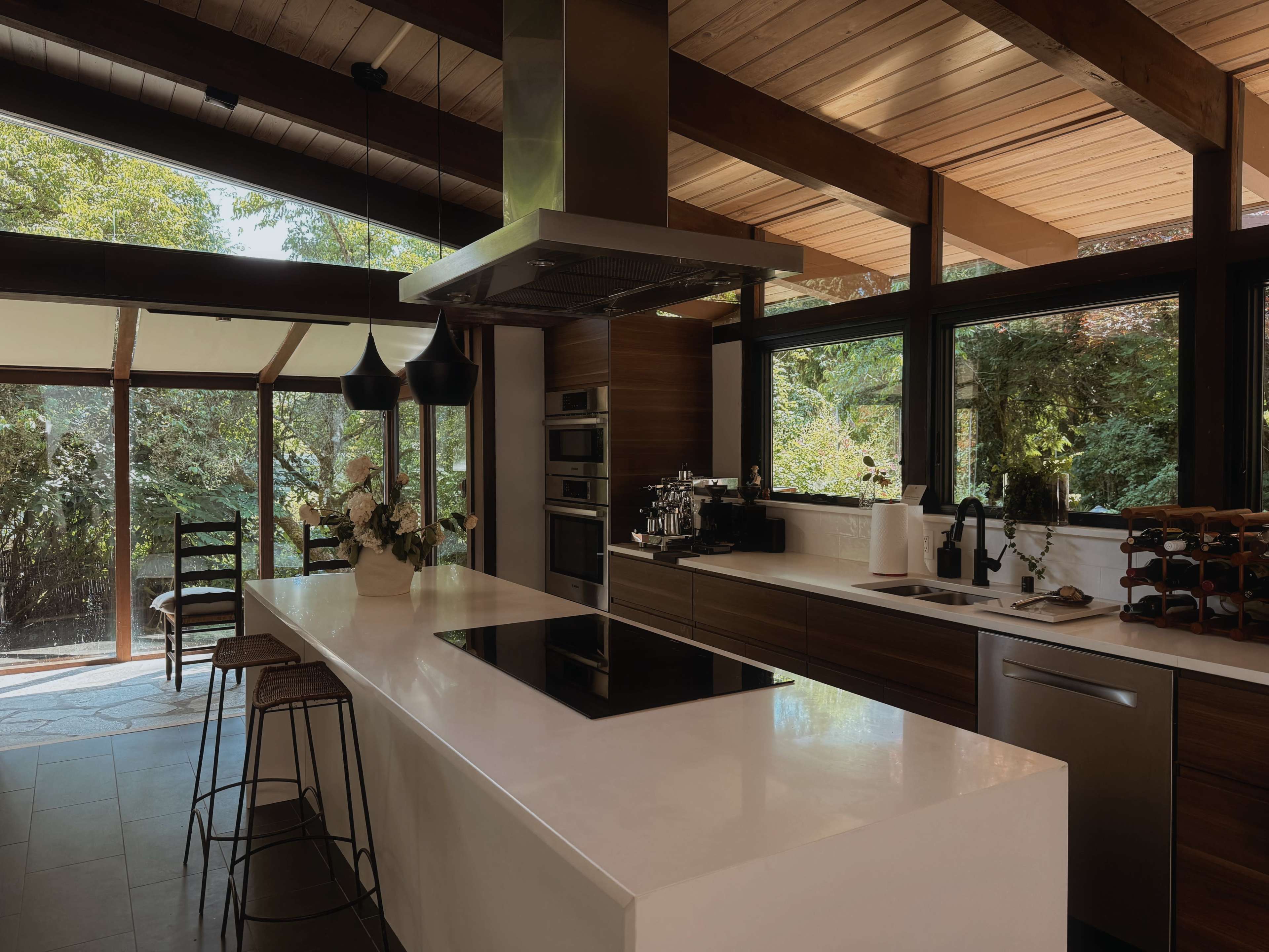 Secluded Midcentury Modern in Lush PNW with Water Access Image in Normandy Park, Normandy Park, WA