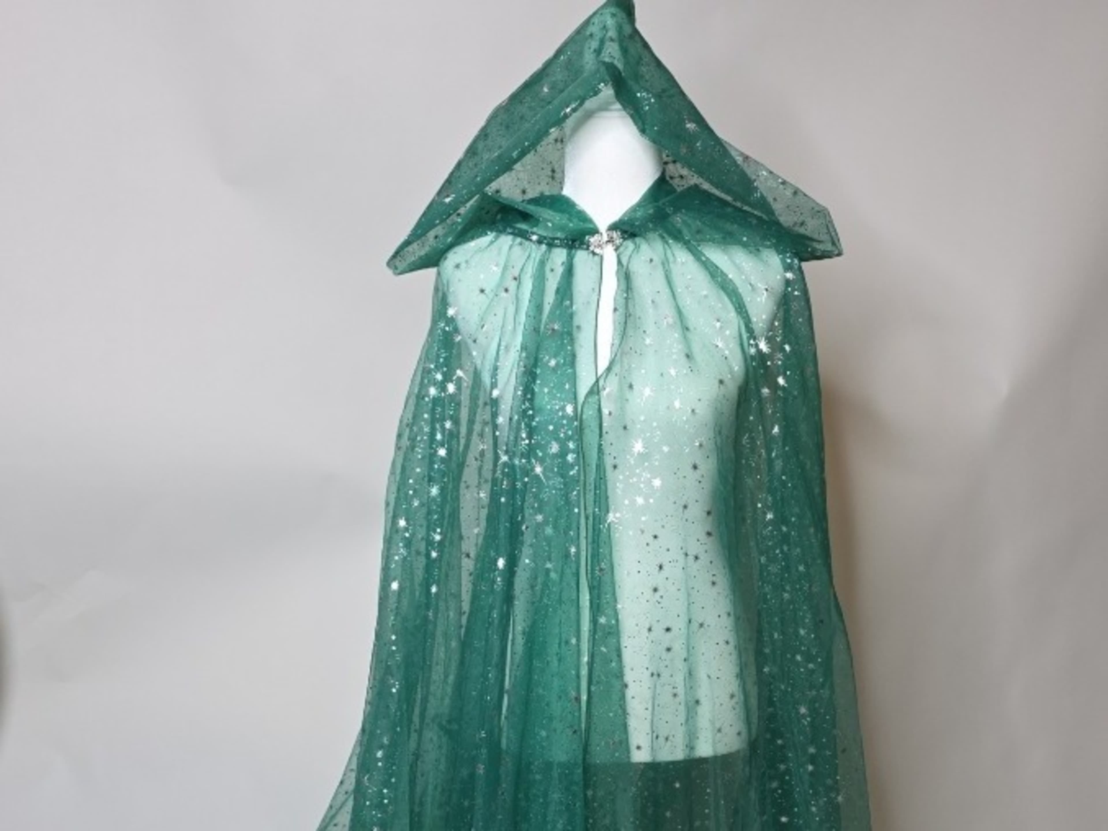 Emerald Starlight Hooded Cloak