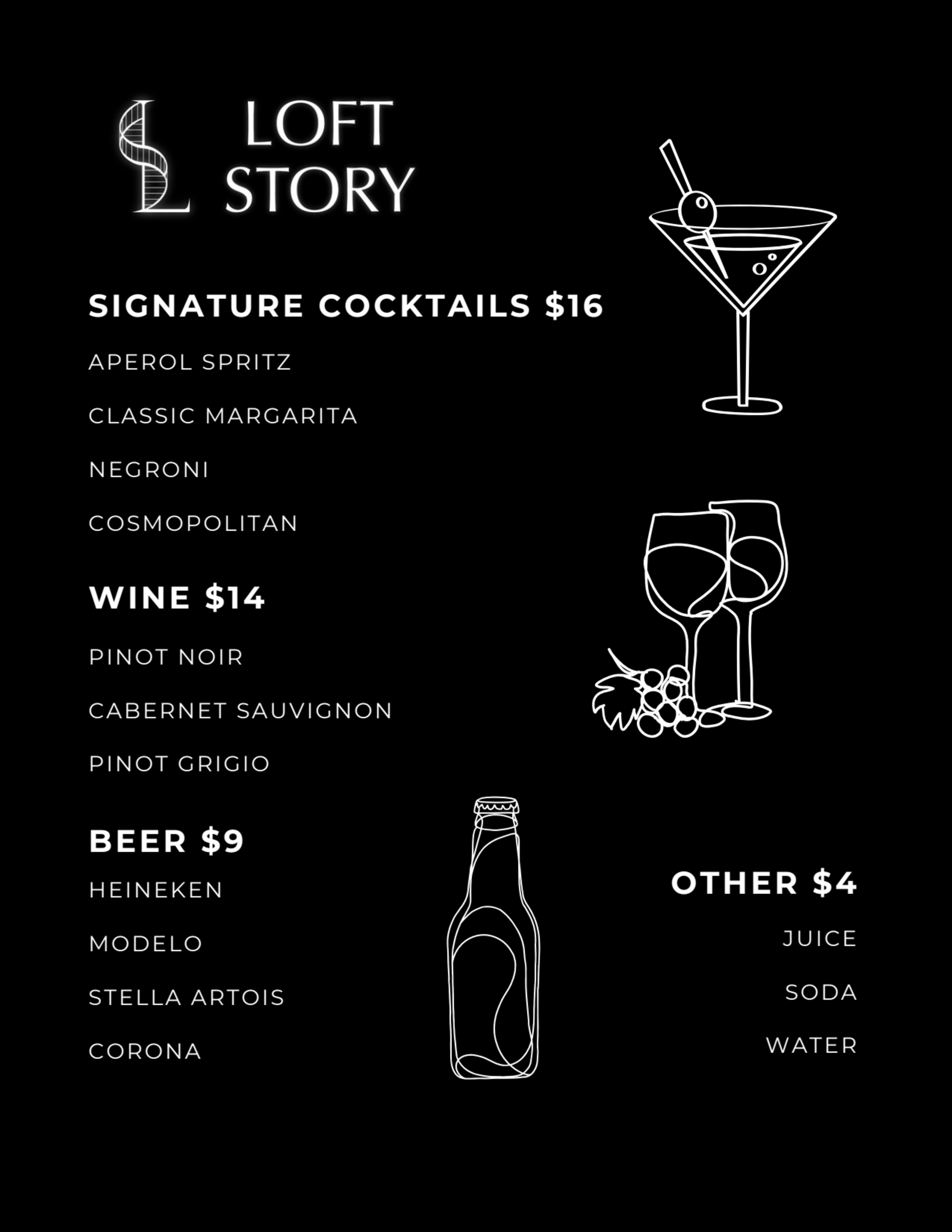 Menu offerings