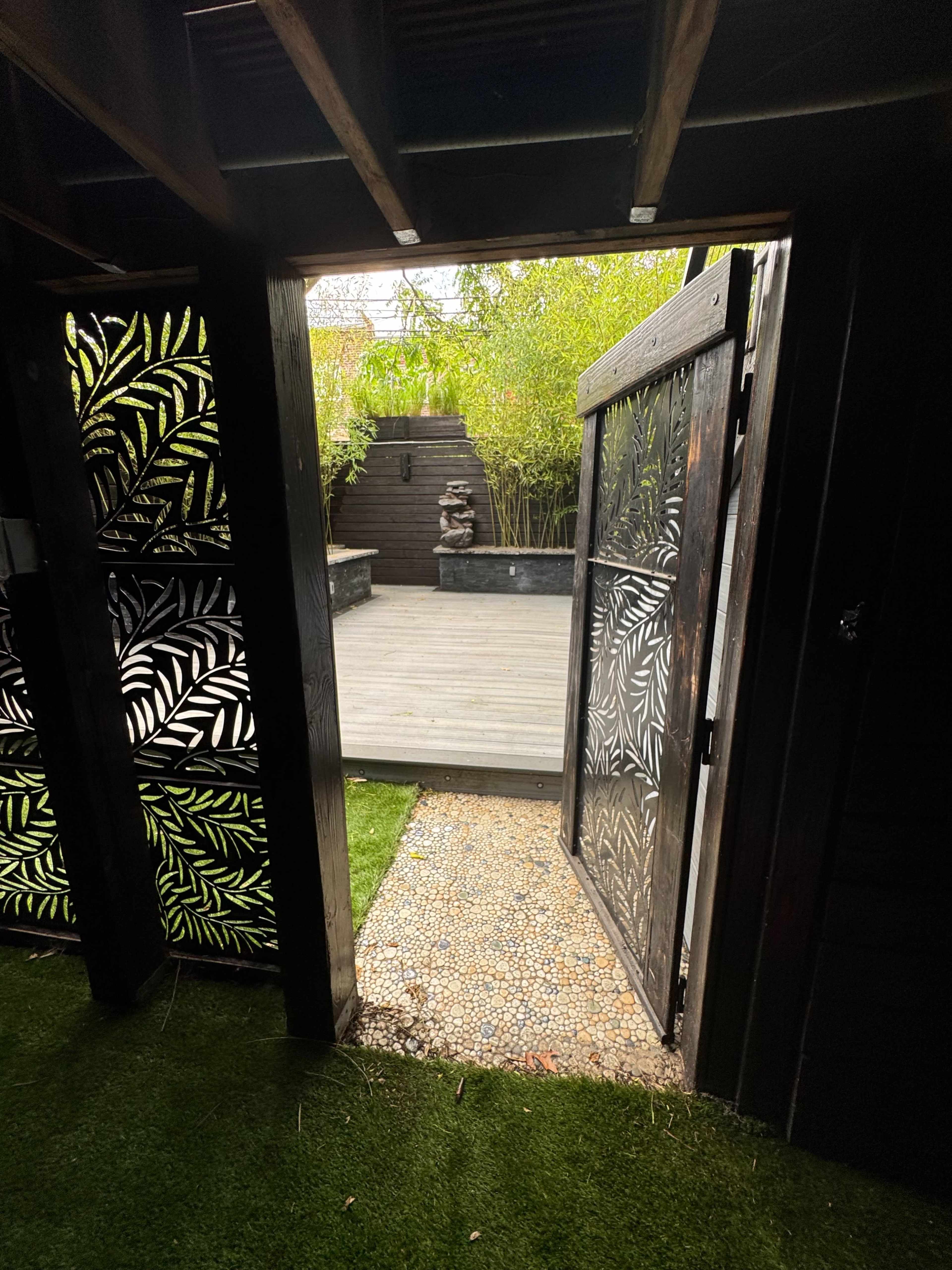 Scenic Japanese-Style Backyard Oasis with Bamboo & Water Feature Image in East Flatbush, Brooklyn, NY