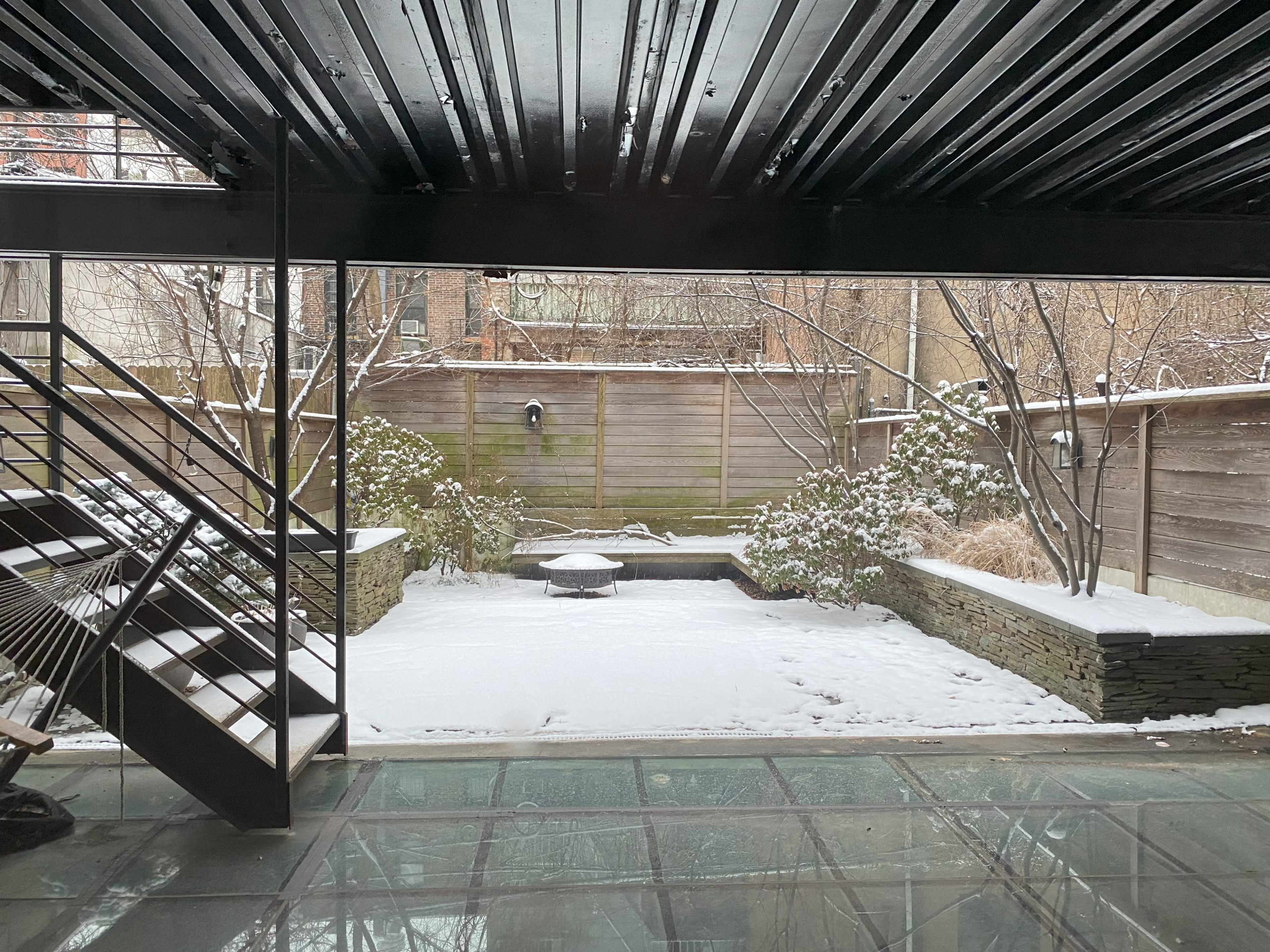 Industrial Brownstone with Japanese Garden Backyard Image in Boerum Hill, Brooklyn, NY