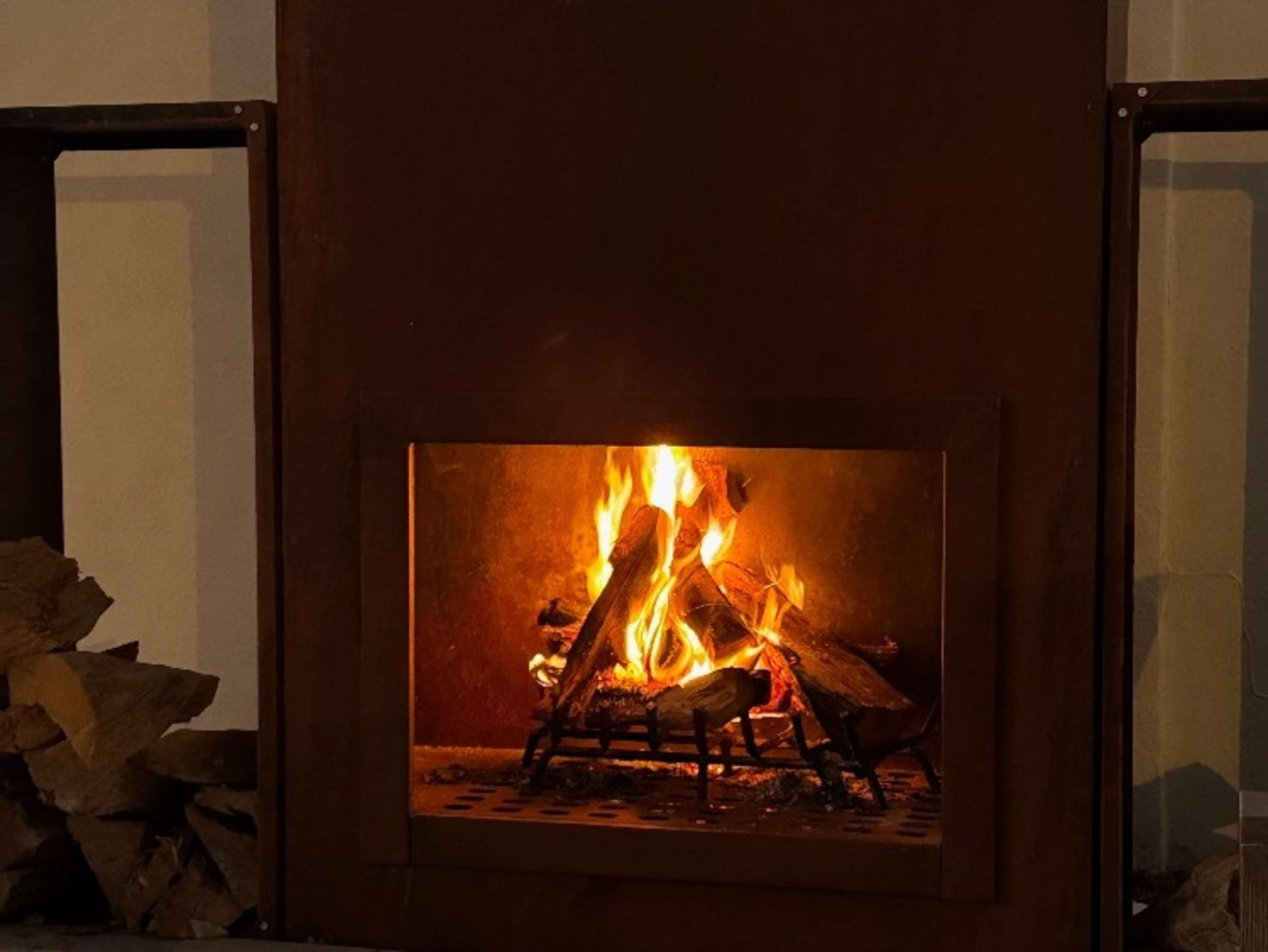 Wood for outdoor fireplace