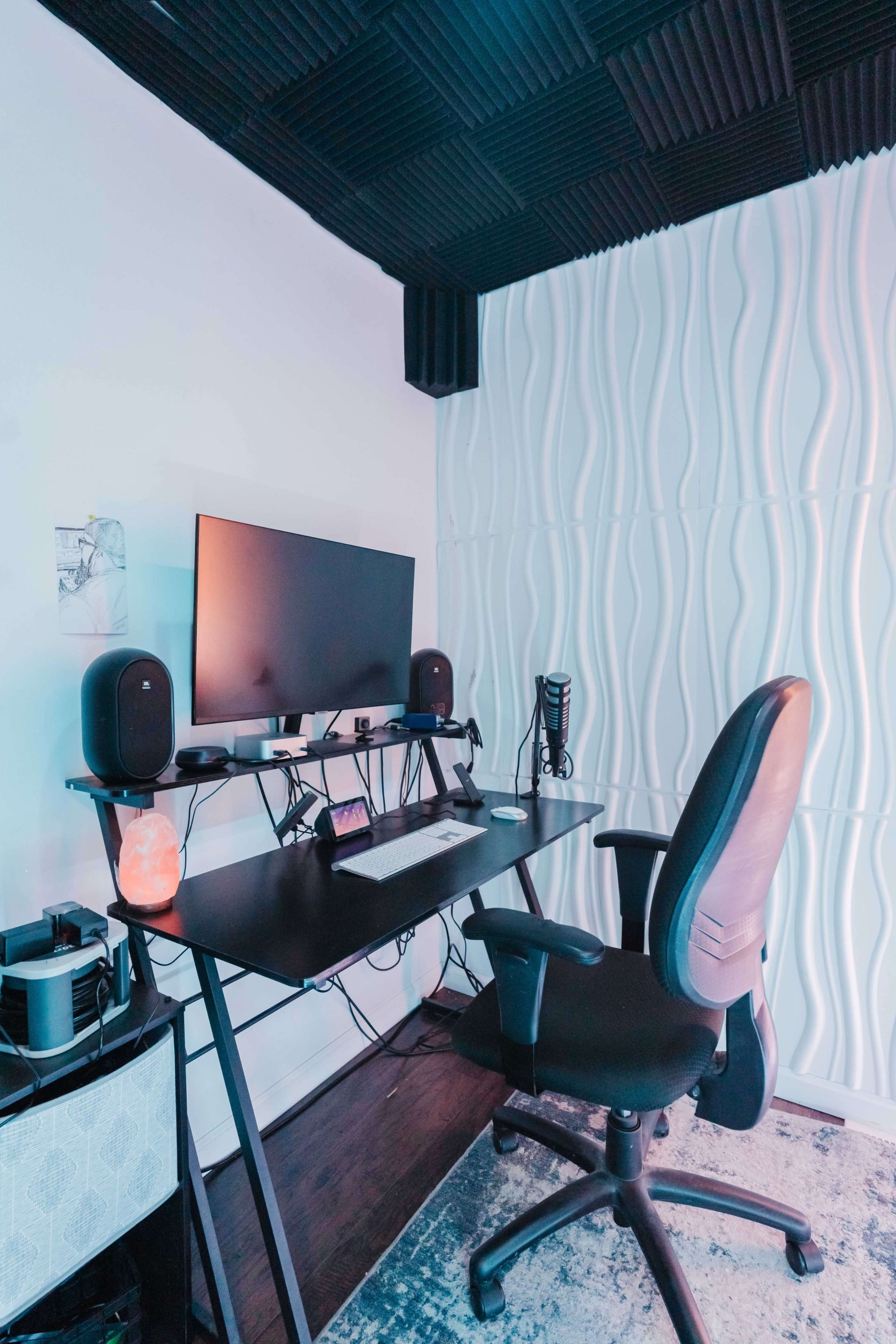 A modern, fully equipped podcast studio in Rockville—walking distance from the Rockville Metro—ready for high-quality audio and video recording. Image in Rockville, Rockville, MD