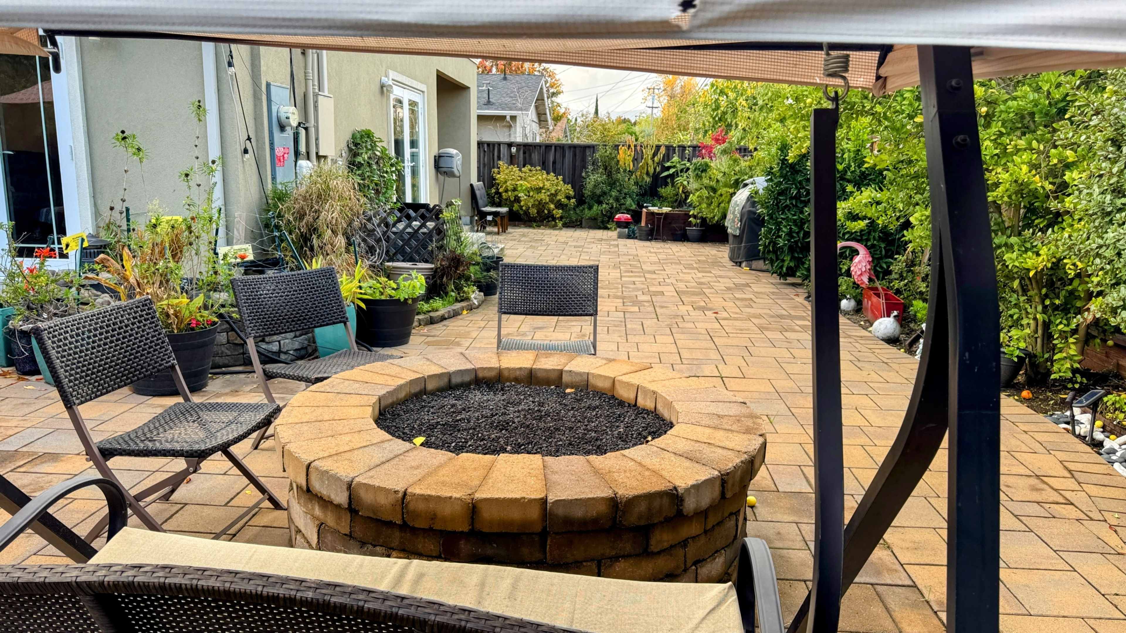 A green cozy backyard with fireplace Image in Joaquin Miller, SAN JOSE, CA