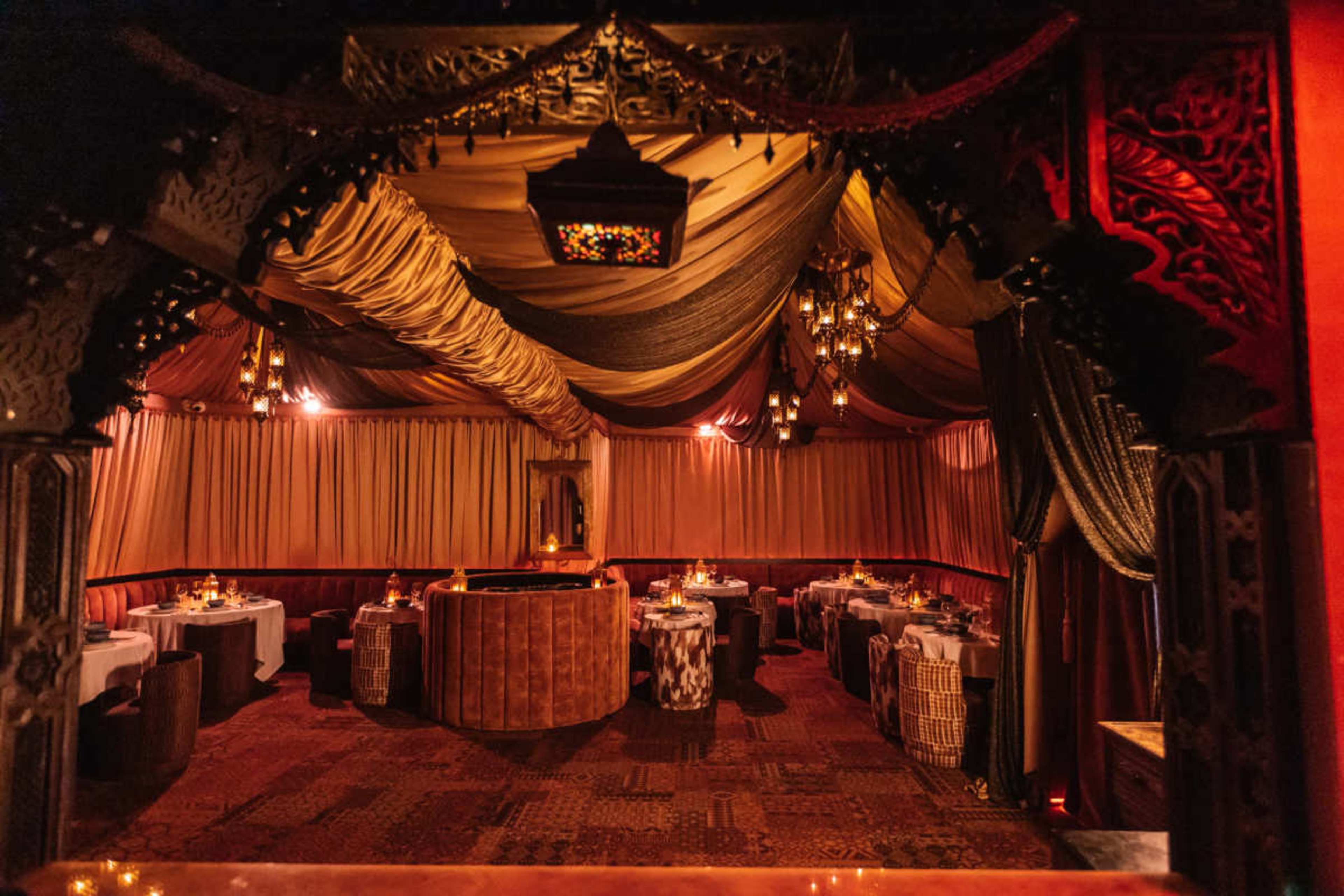 Private Room Inside Authentic Moroccan-decor Restaurant and Club Image in Hollywood, Los Angeles, CA