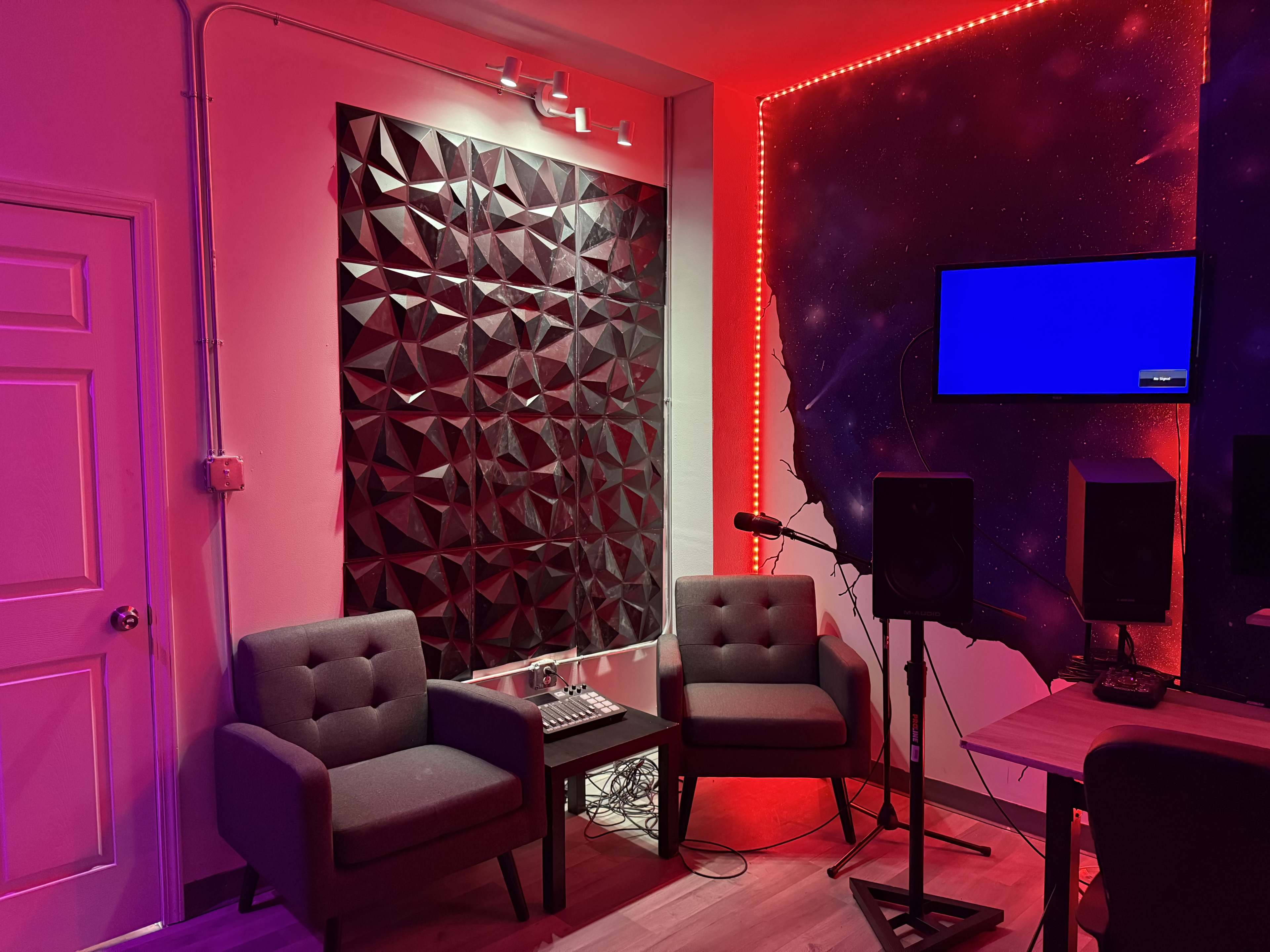 Professional Recording Studio with LED Lighting and Creative Vibe Image in Downtown West, Saint Louis, MO