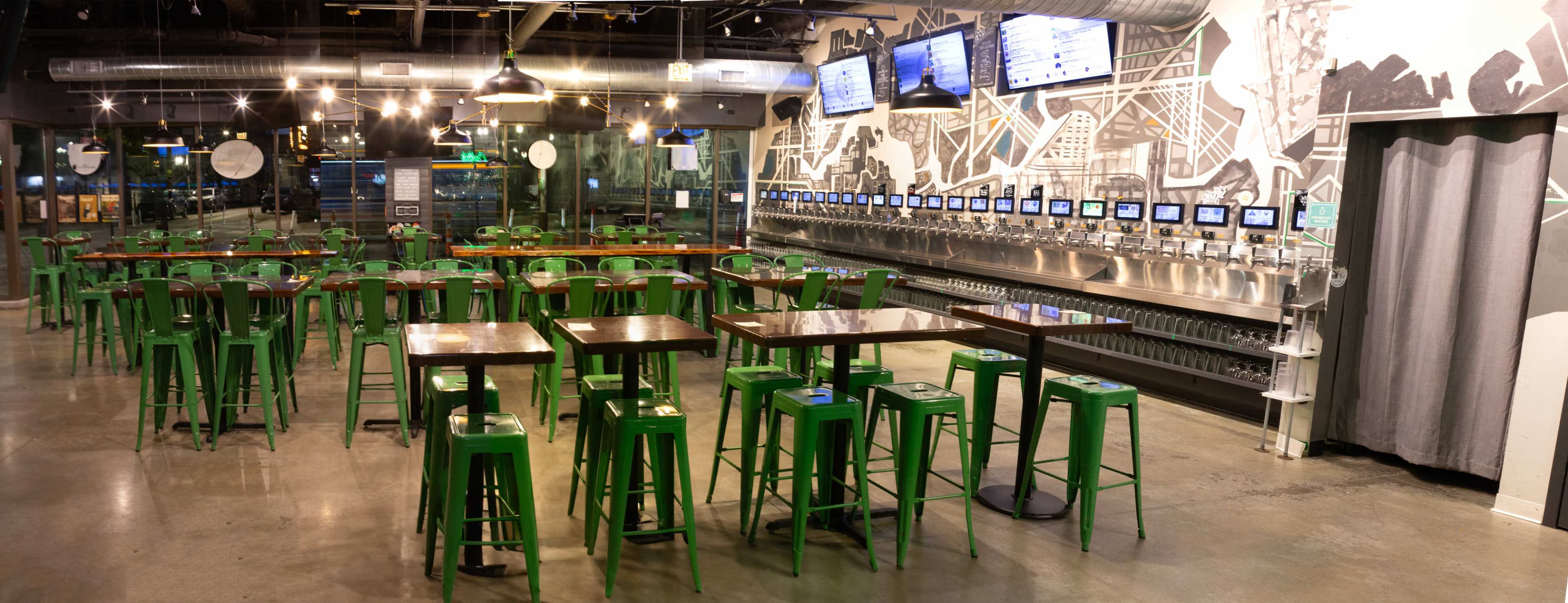 Logan Square Self-Pour Taproom with Industrial Open Concept Image in Logan Square, Chicago, IL