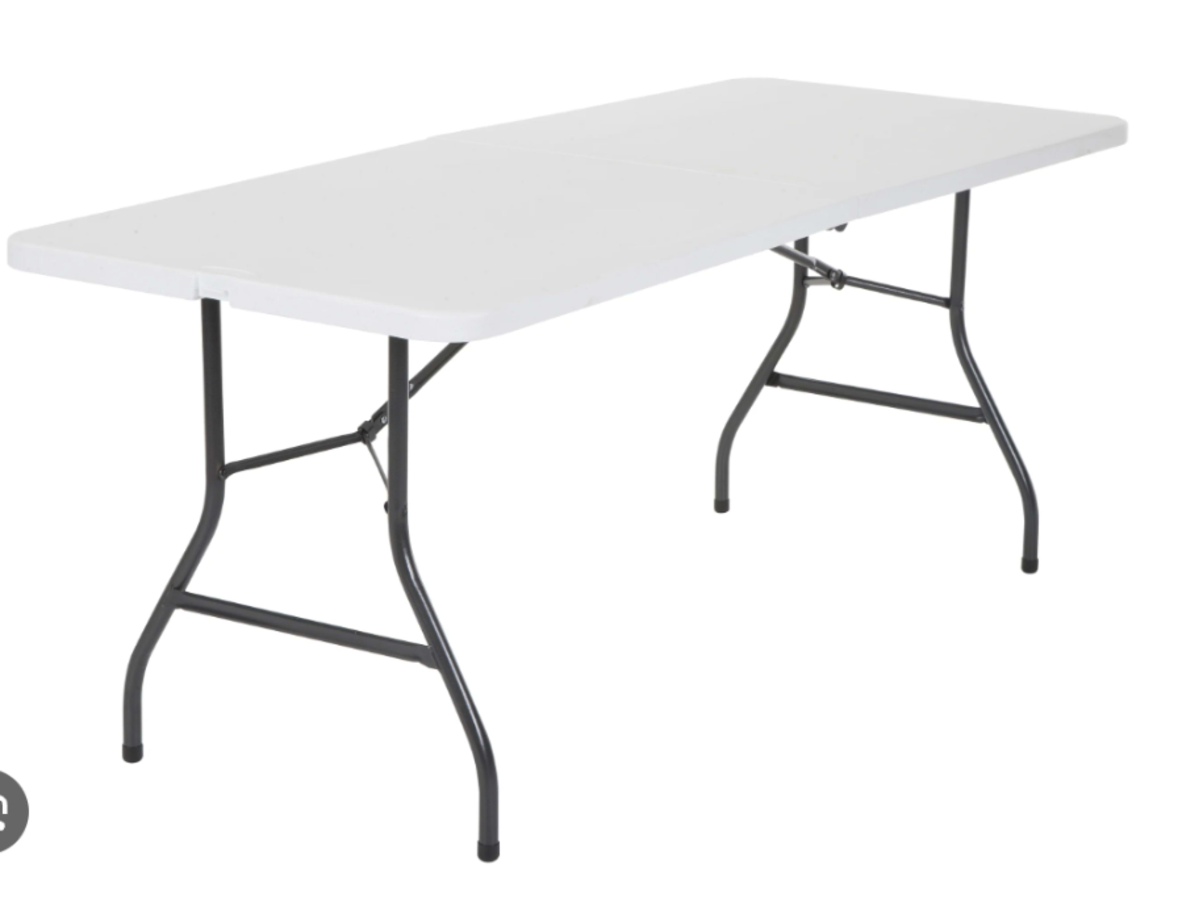 white folding table 6ft