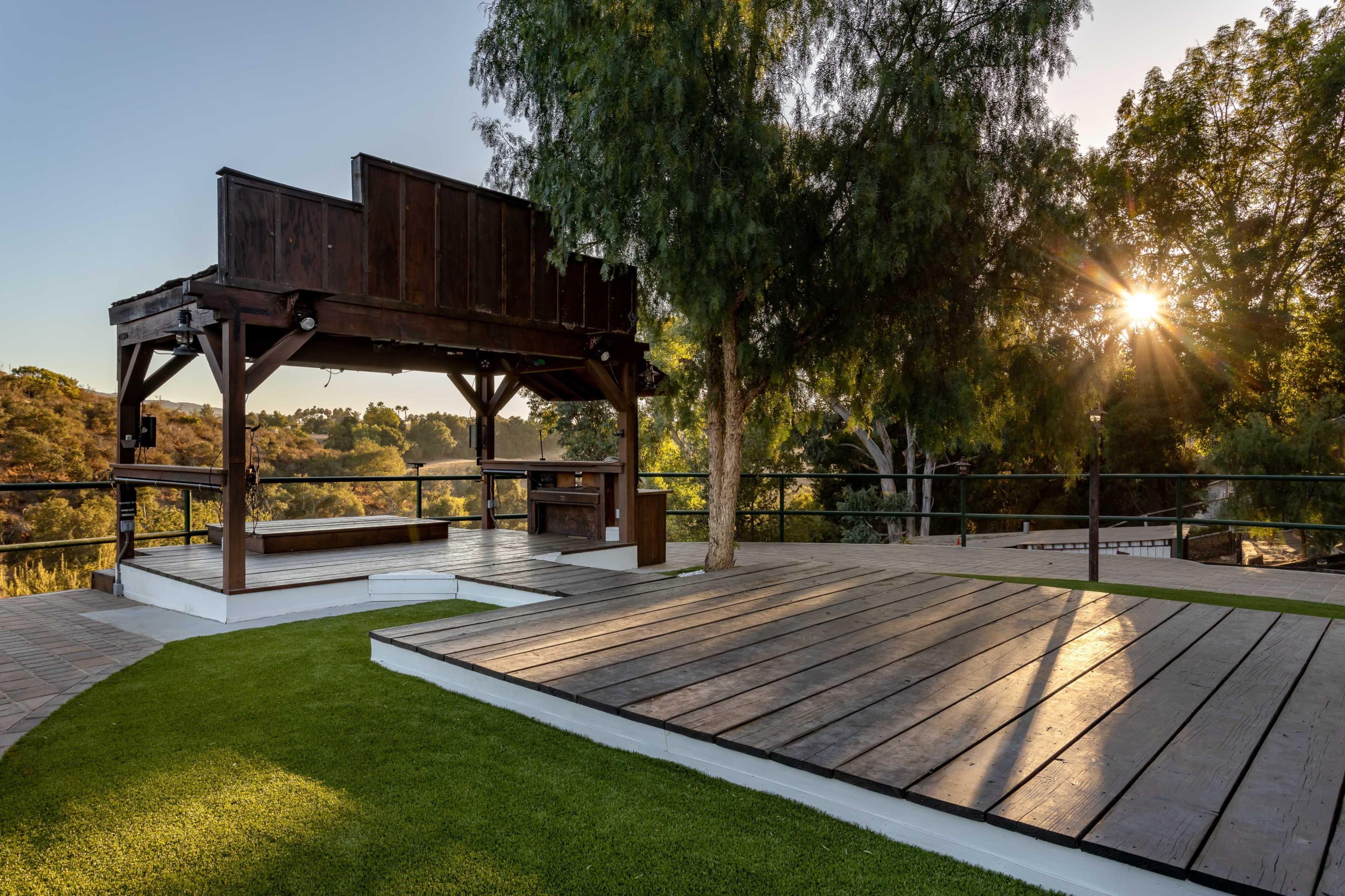 Rustic Backyard with Views and Stage Image in , Thousand Oaks, CA