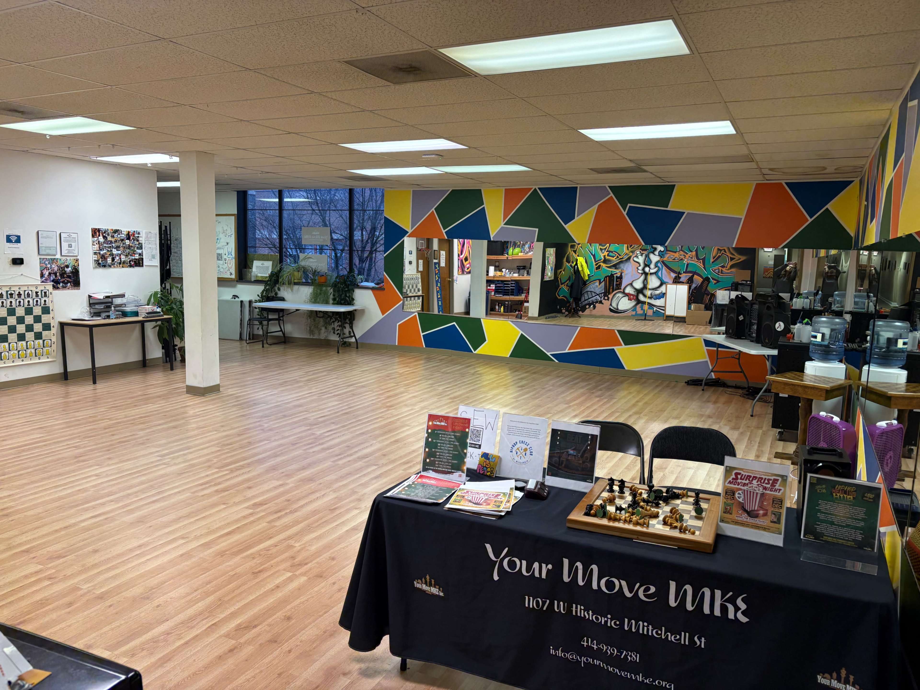 Bright Vibrant Party Venue with Natural Light Image in Historic Mitchell Street, Milwaukee, WI