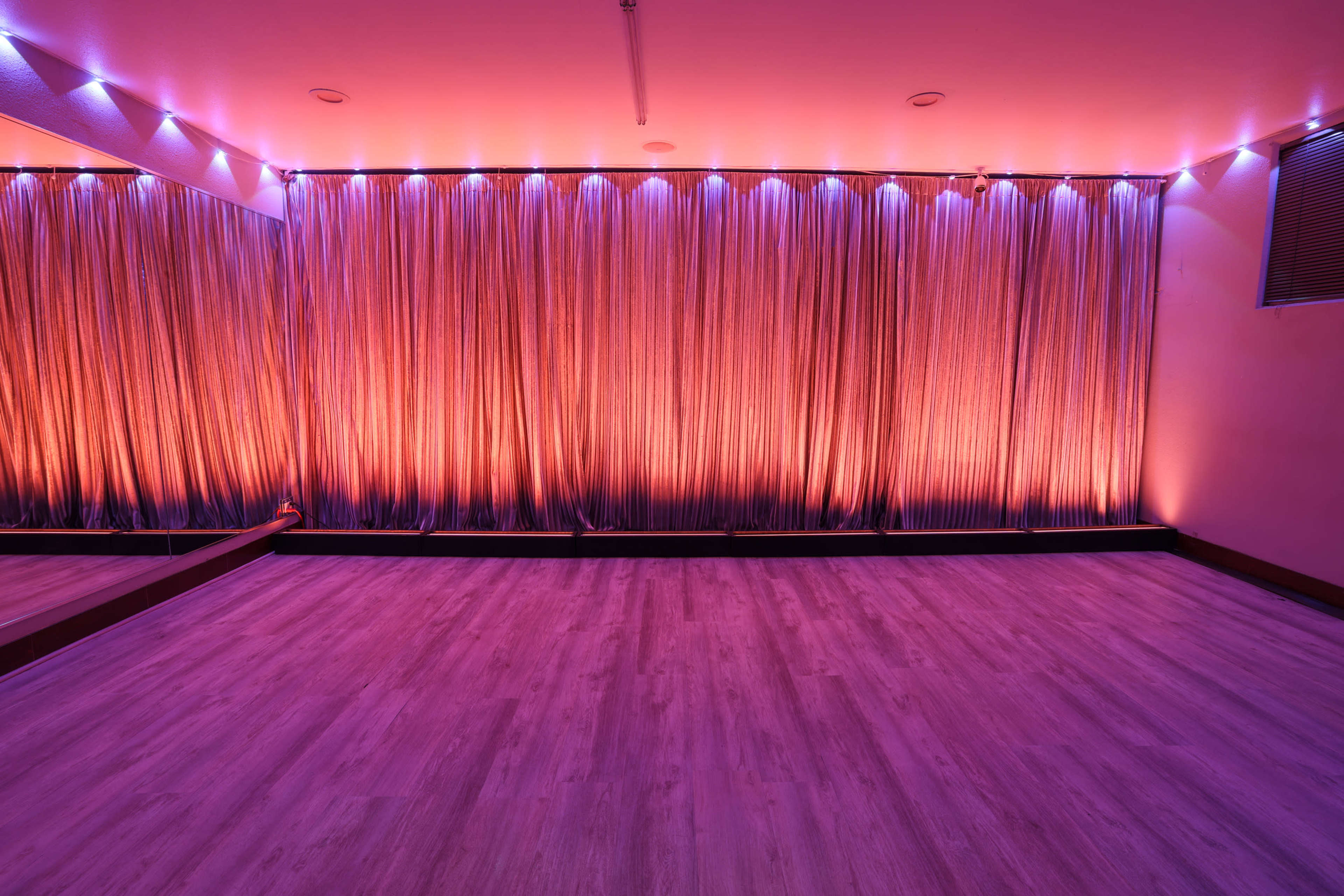 Intimate Studio w/ Accent Lighting & Curtain Image in French Court, Santa Ana, CA