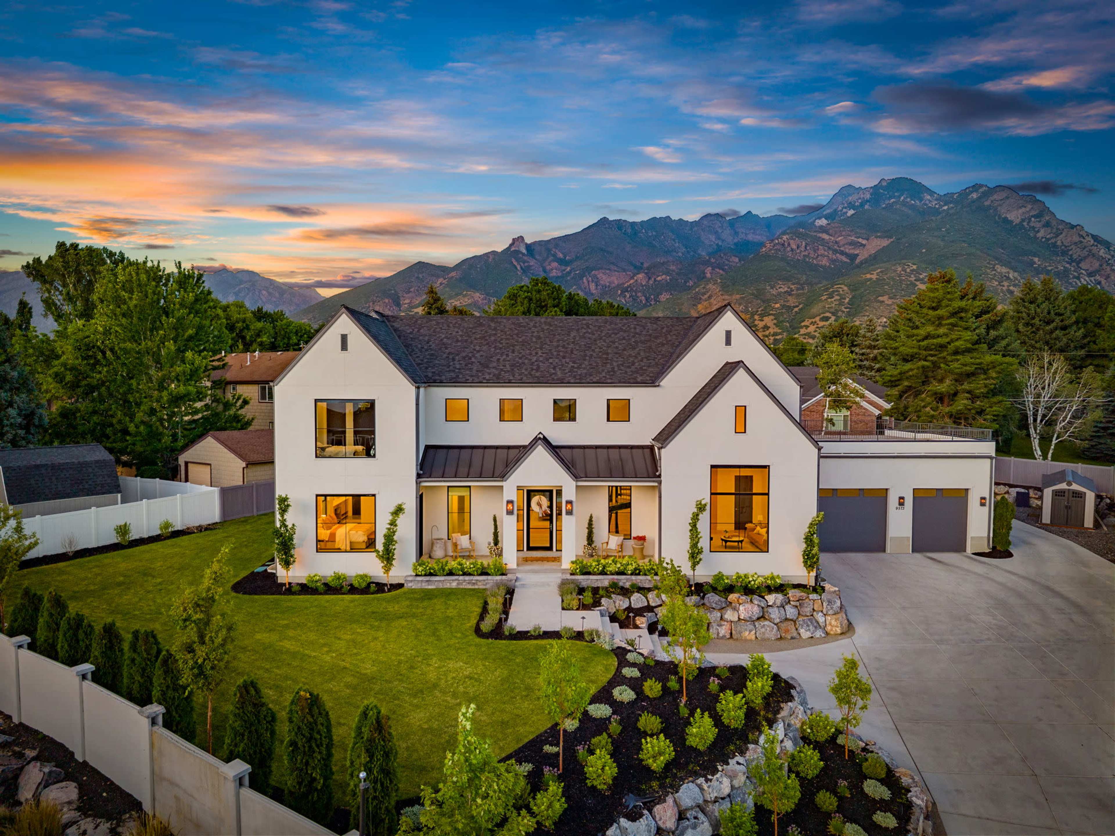 Modern Mountain Estate | English Garden, Natural Light & Stunning Views Image in Granite Ridge, Sandy, UT