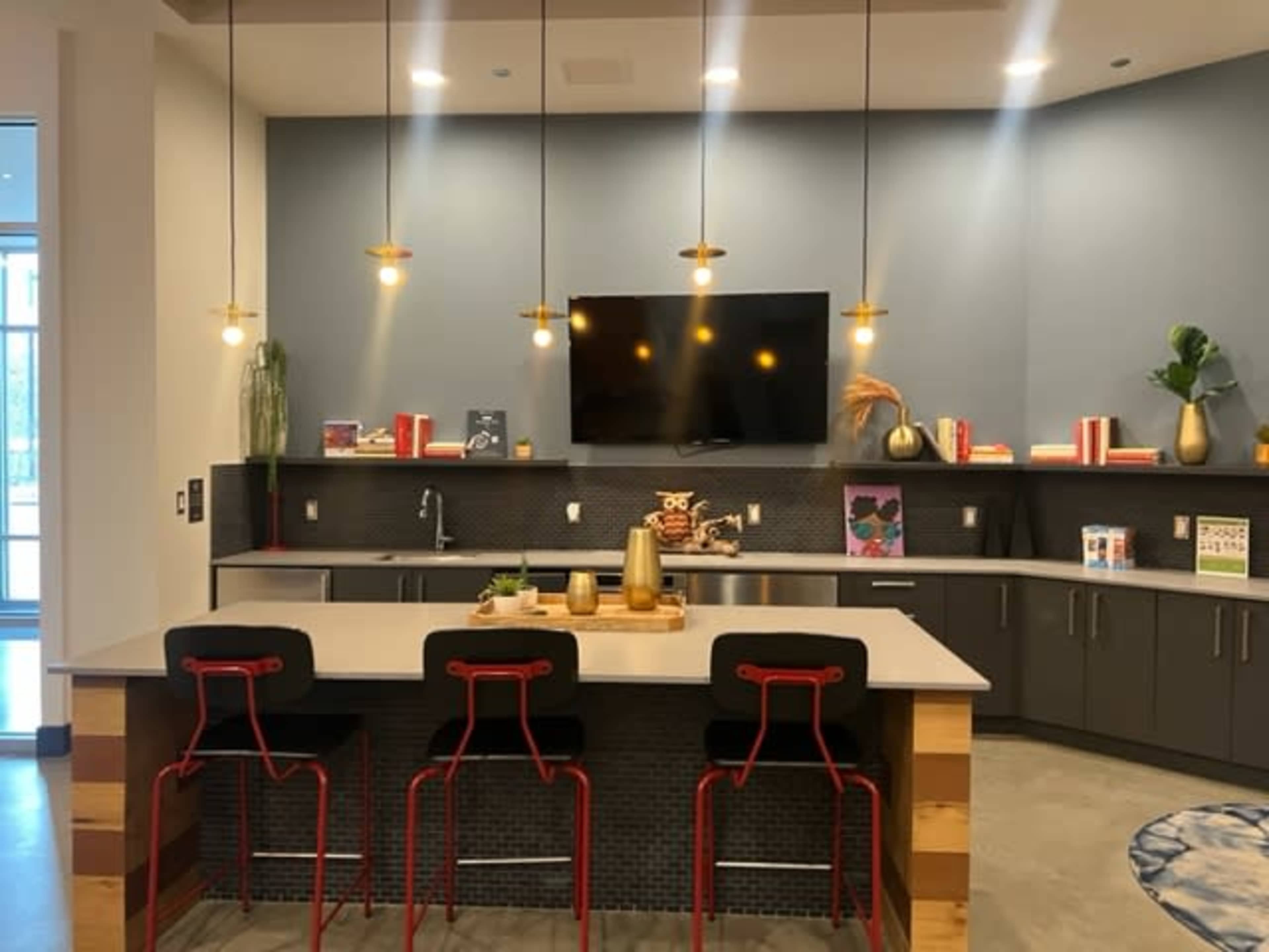 Resident Lounge with Kitchen and Game Room in Newcastle Image in Newcastle, Newcastle, WA