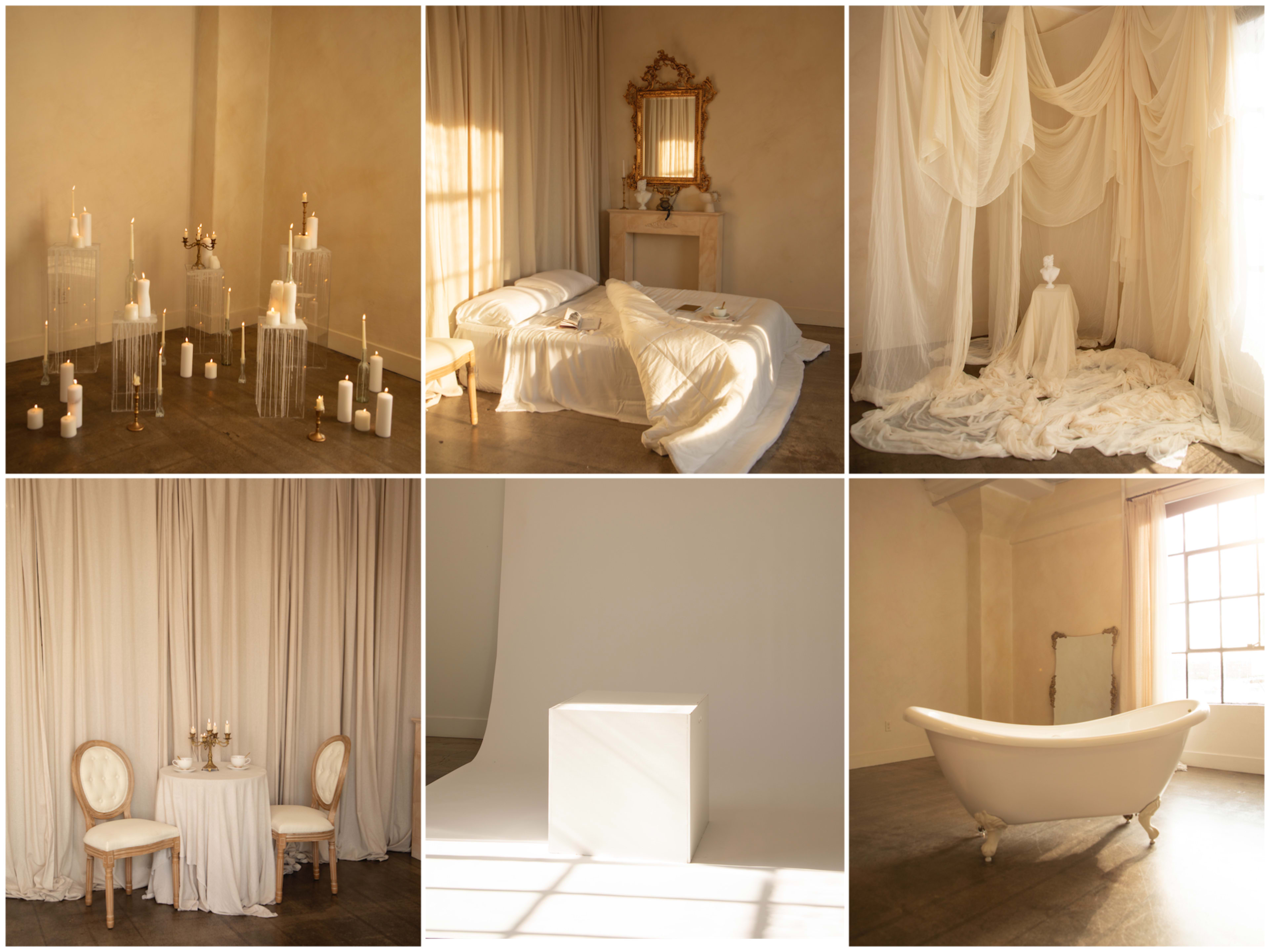 Minimalist Chic Natural Light West Facing Studio White Seamless Backdrop Image in Central LA, Los Angeles, CA