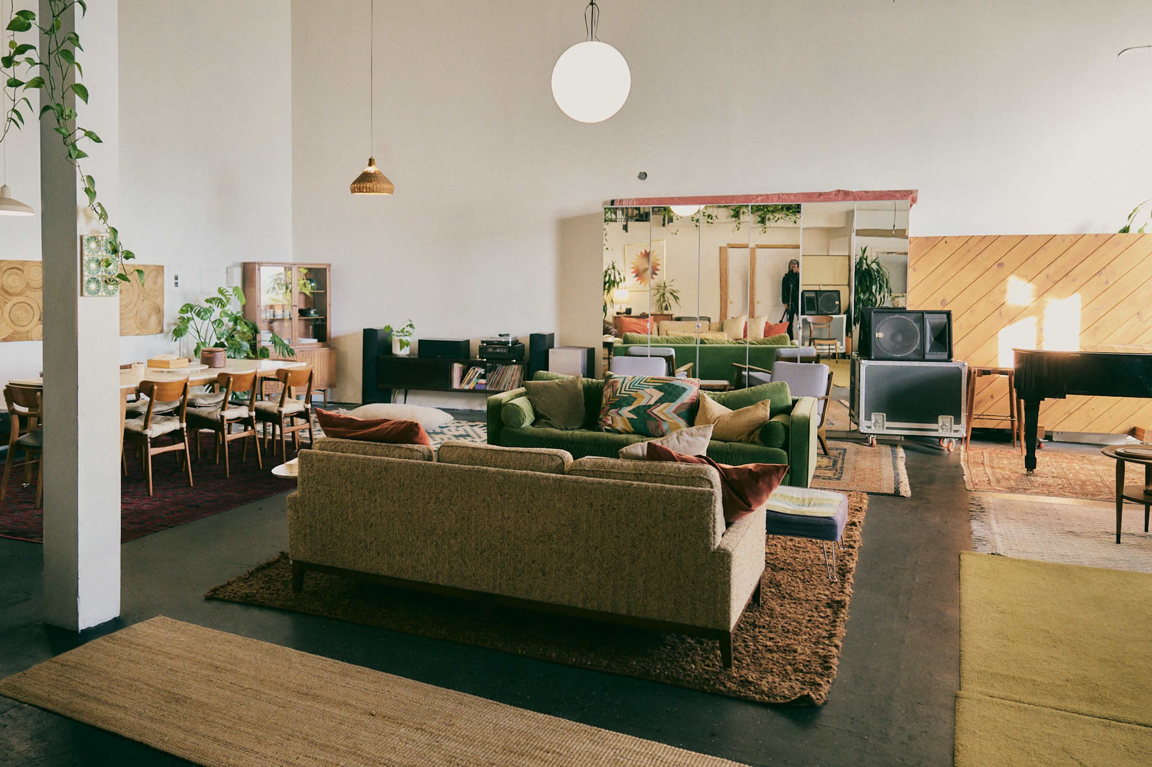 Light-Filled Plant-Lush Mid-Century Industrial Loft & Pro Recording Studio | DTLA 2000 sf Image in Central LA, Los Angeles, CA