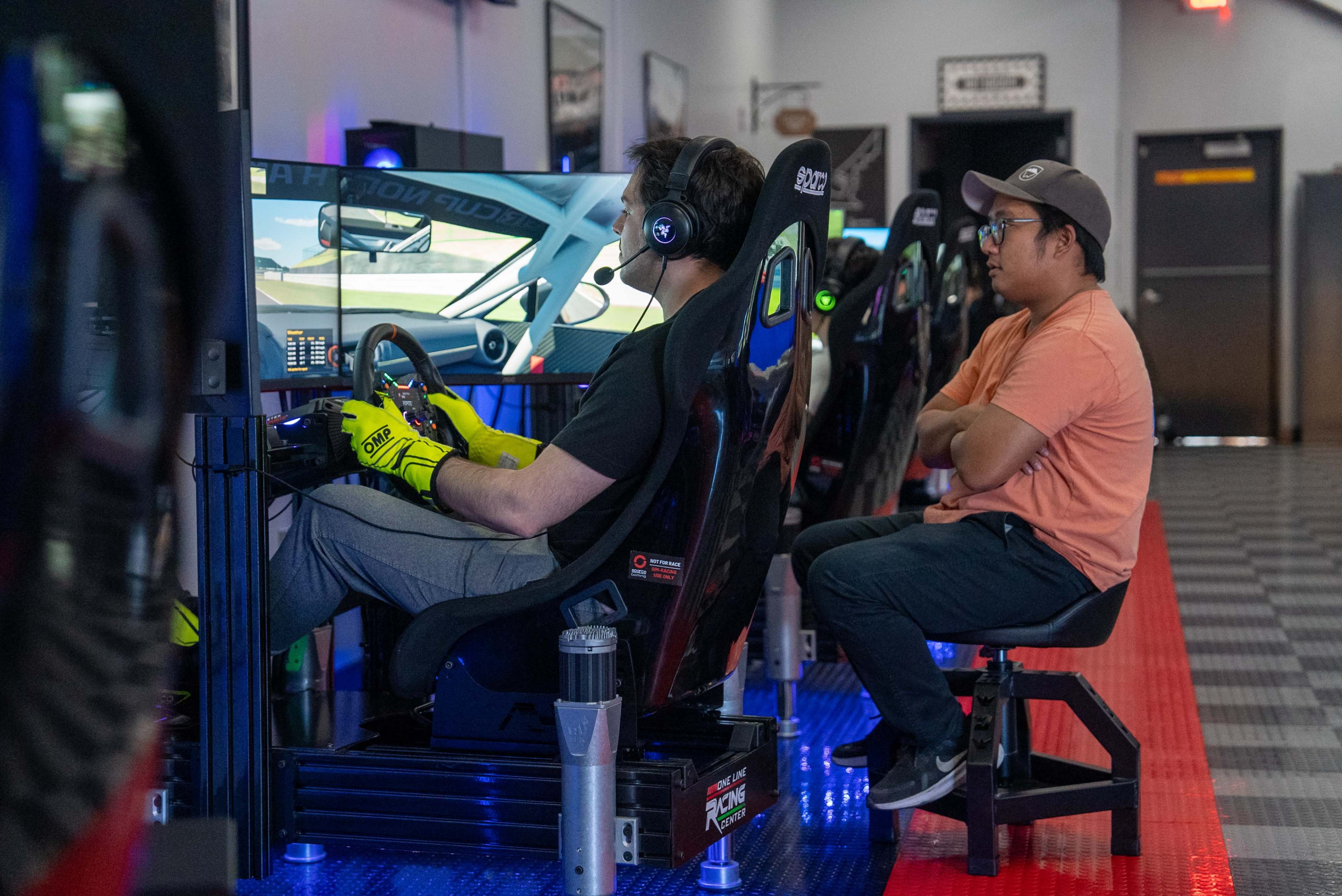 Racing Fanatics dream space - Austins sim racing center Image in Five Oaks Park North, austin, TX