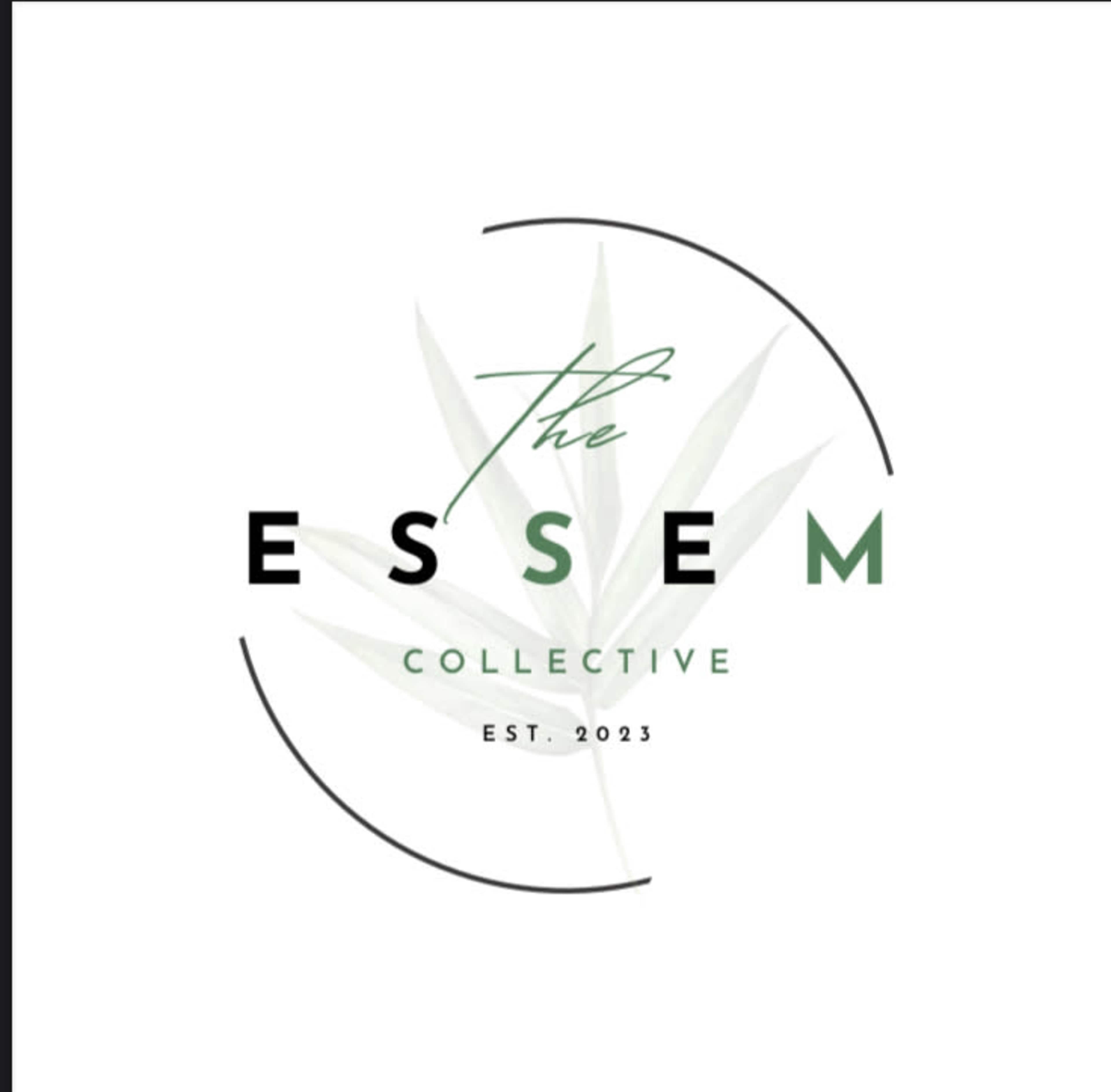 The image features a logo for "The Essem Collective," established in 2023, with a circular design and a leaf motif.