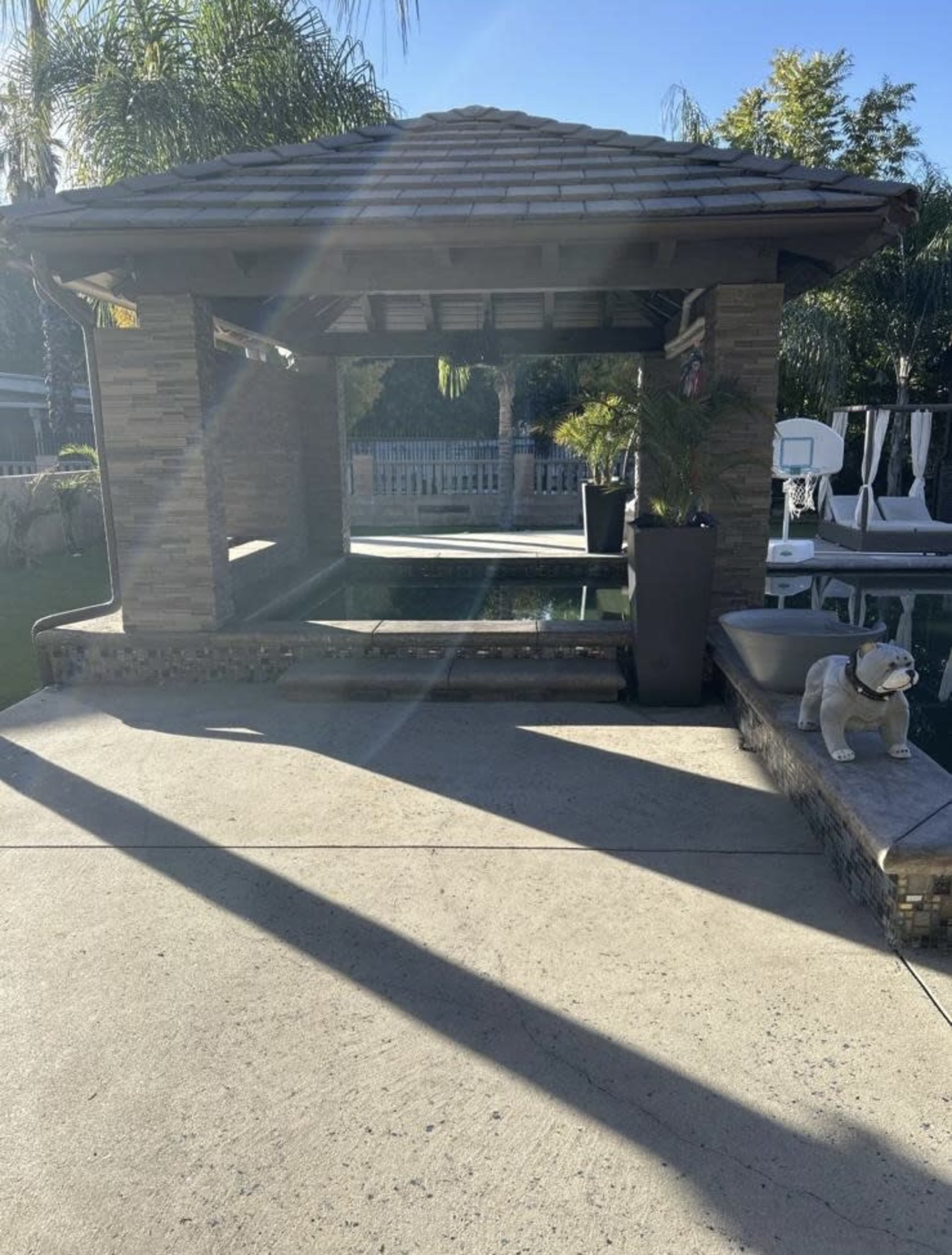 Luxury Oasis Backyard with Pool, Spa, BBQ, and Fire Features Image in Tarzana, Tarzana, CA