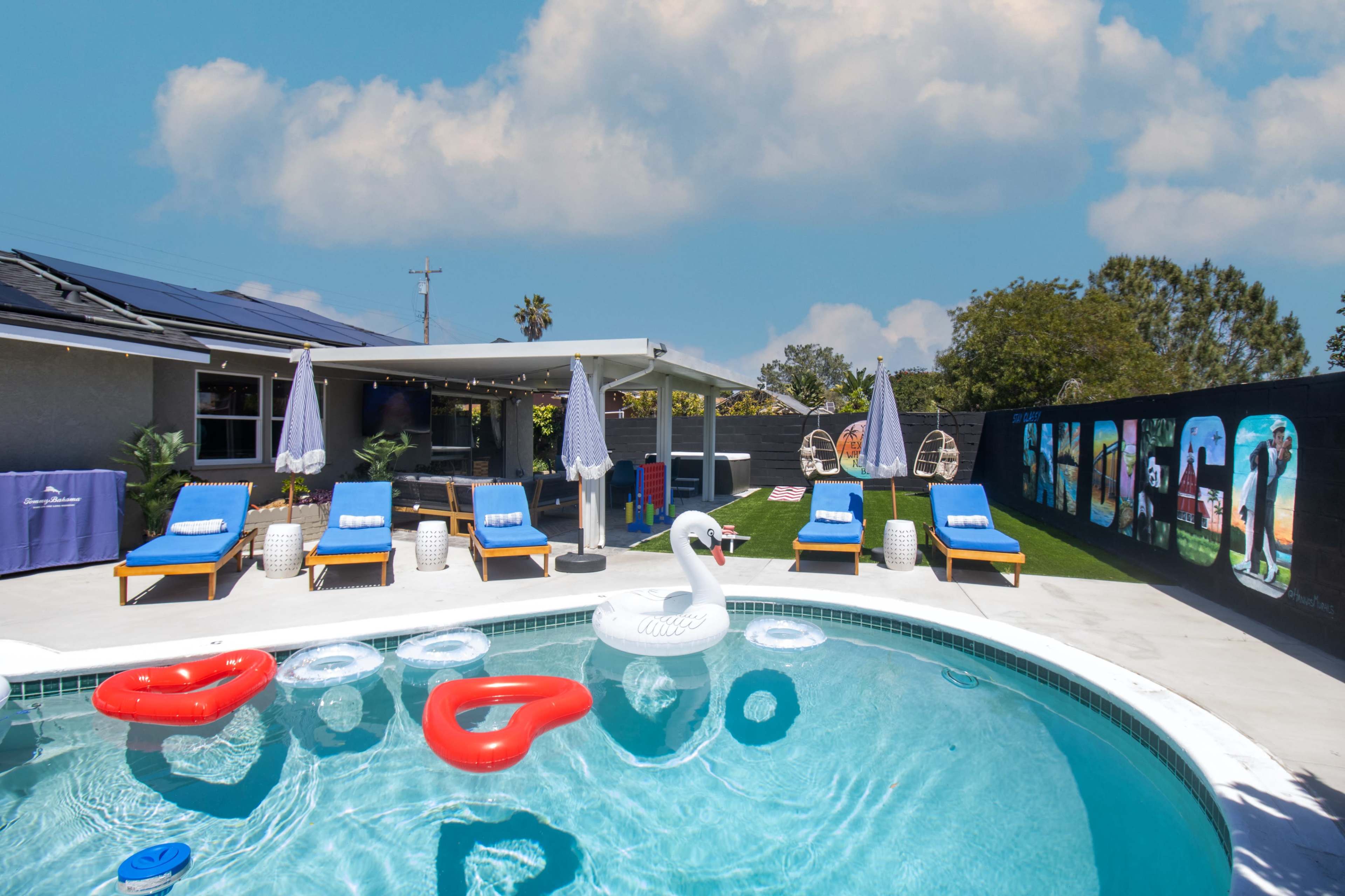 San Diego oasis with private pool, mural and hot tub Image in Clairemont, SAN DIEGO, CA