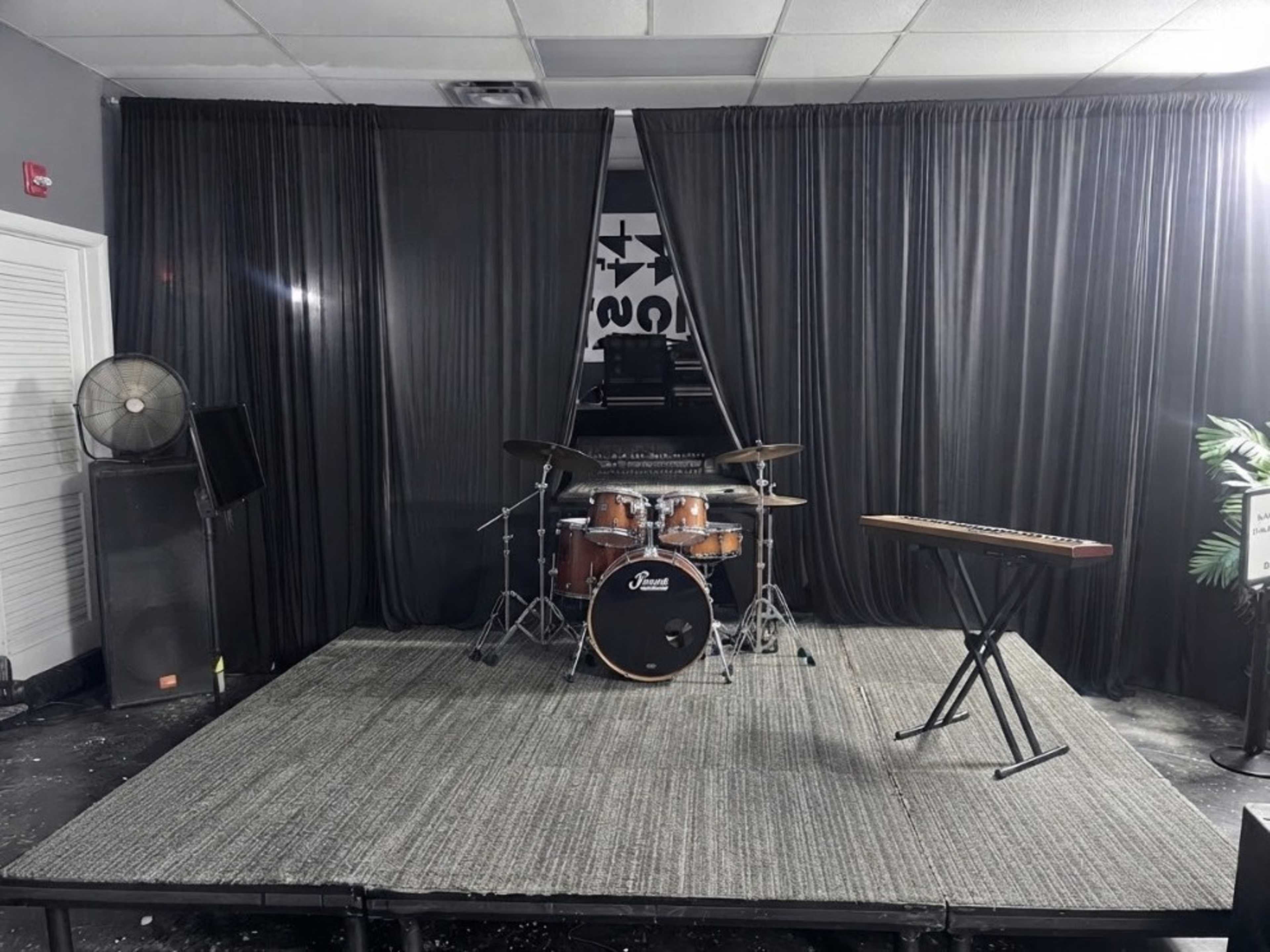 Rehearsal Stage + Drums & Keyboard